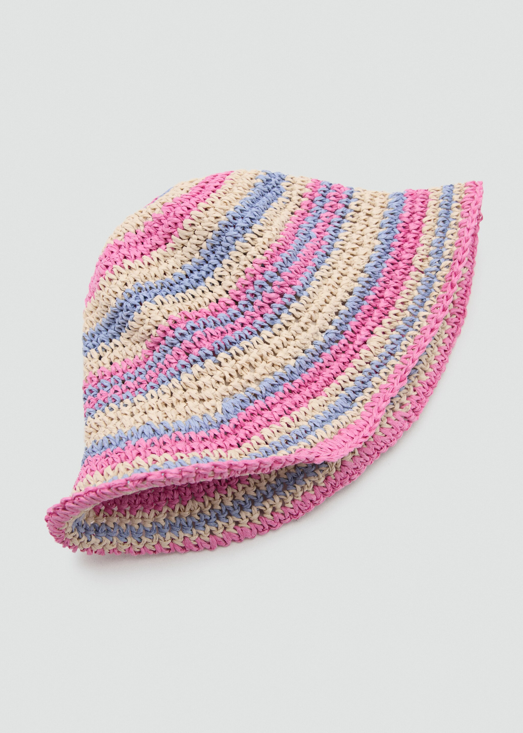 Multicoloured braided hat - Details of the article 2, Sand. Ref: 27067157-00.