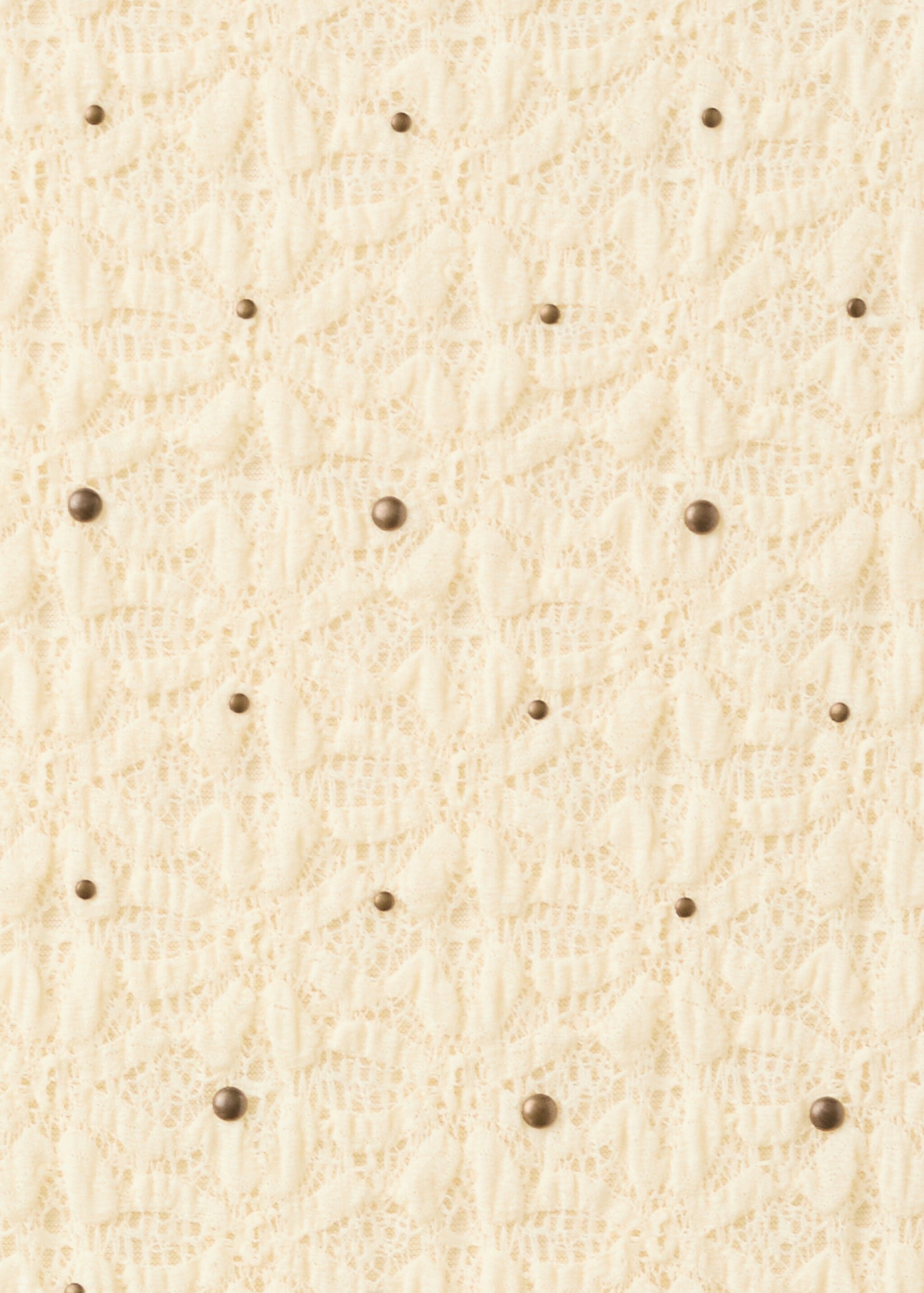 Long skirt with studs - Details of the article 0, Ecru. Ref: 27067159-00.