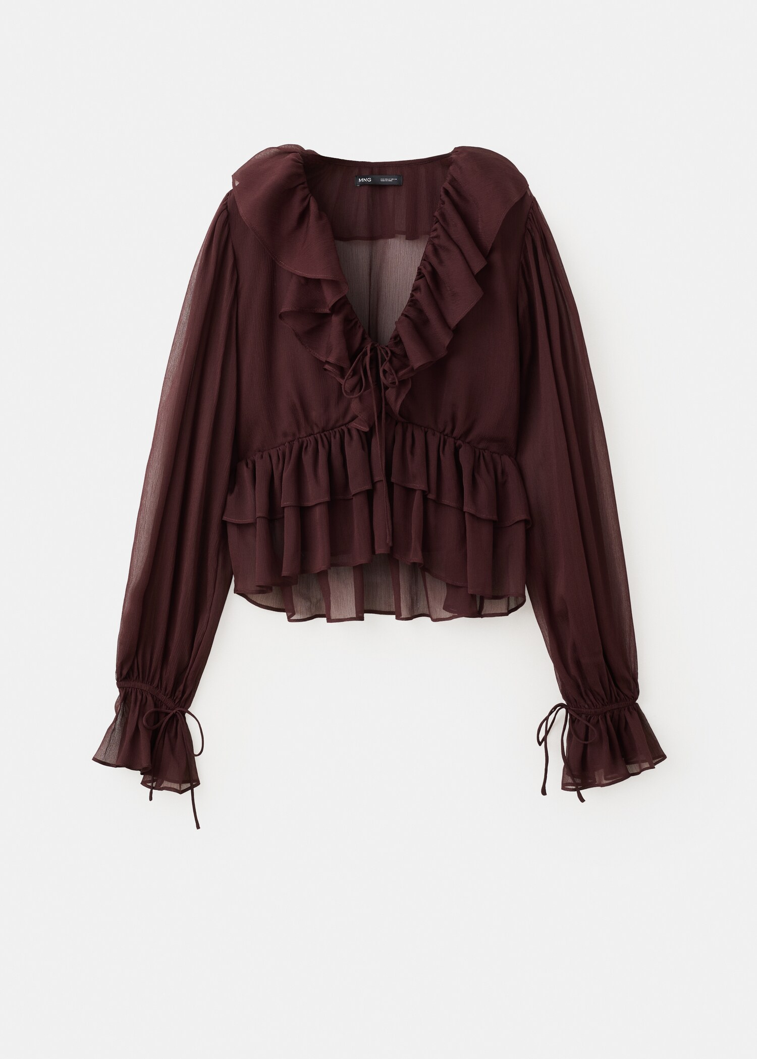 Fluid ruffled blouse - Article without model