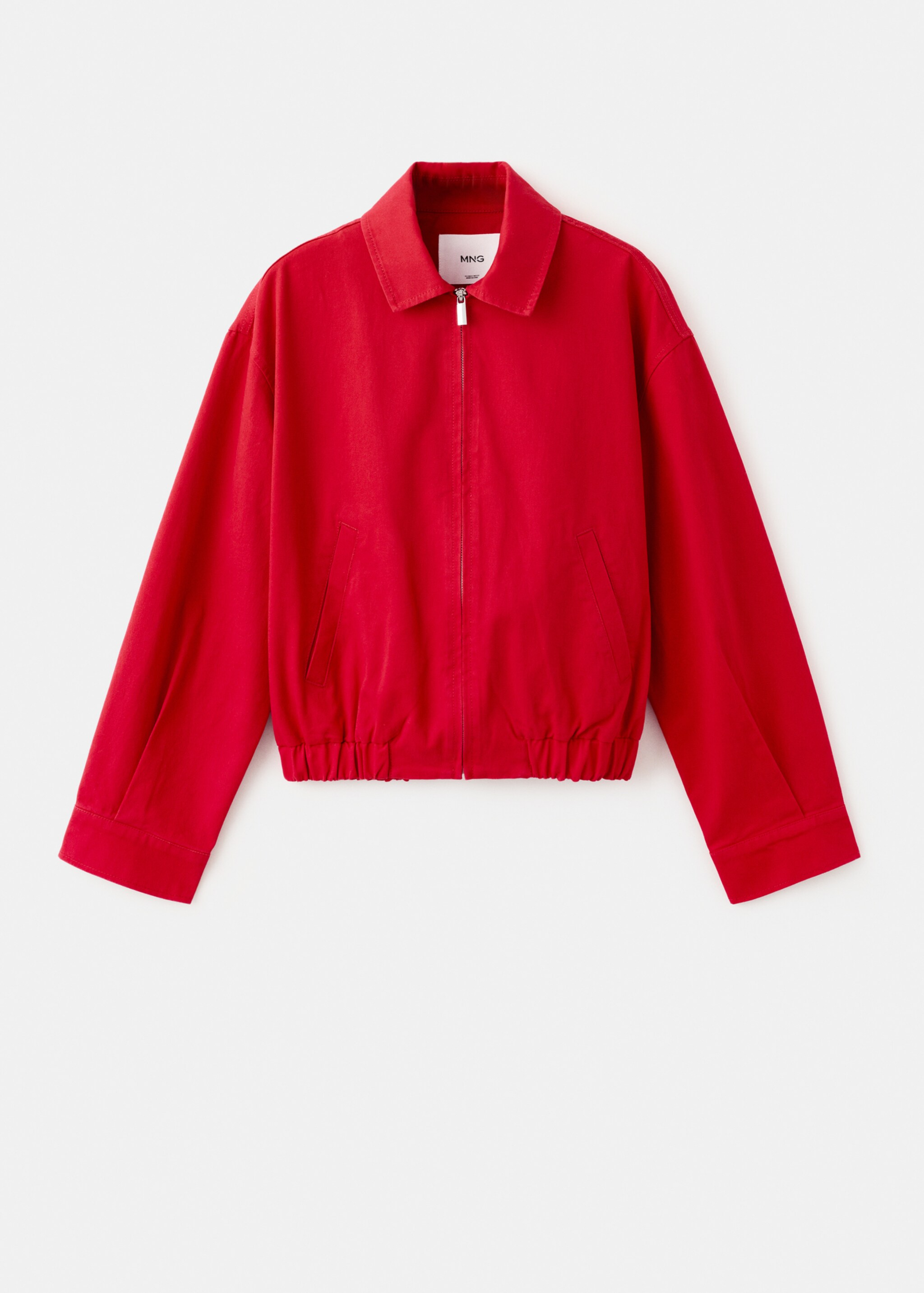 Bomber jacket with shirt collar - Article without model, Red. Ref: 27067162-00.