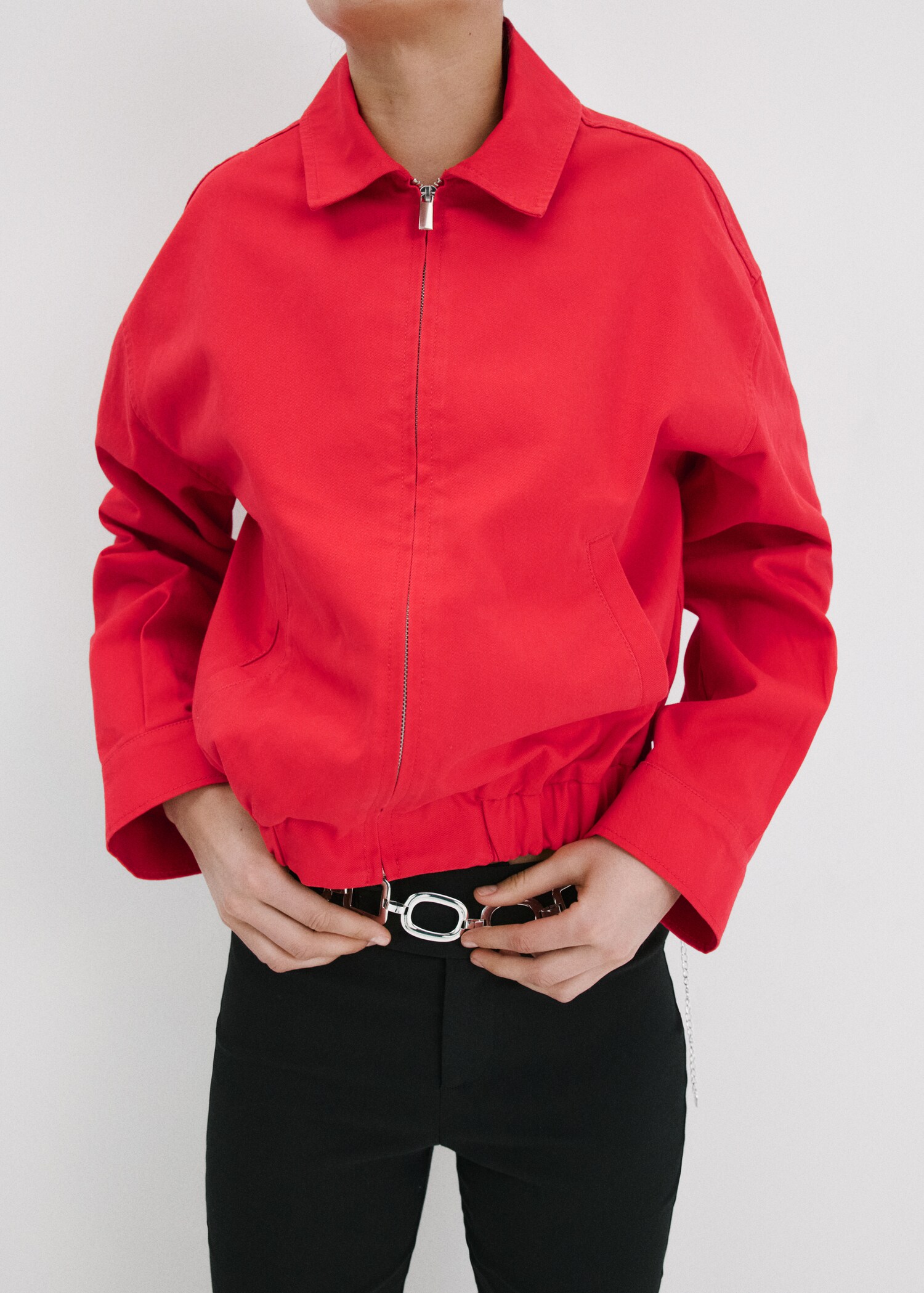 Bomber jacket with shirt collar - Details of the article 6