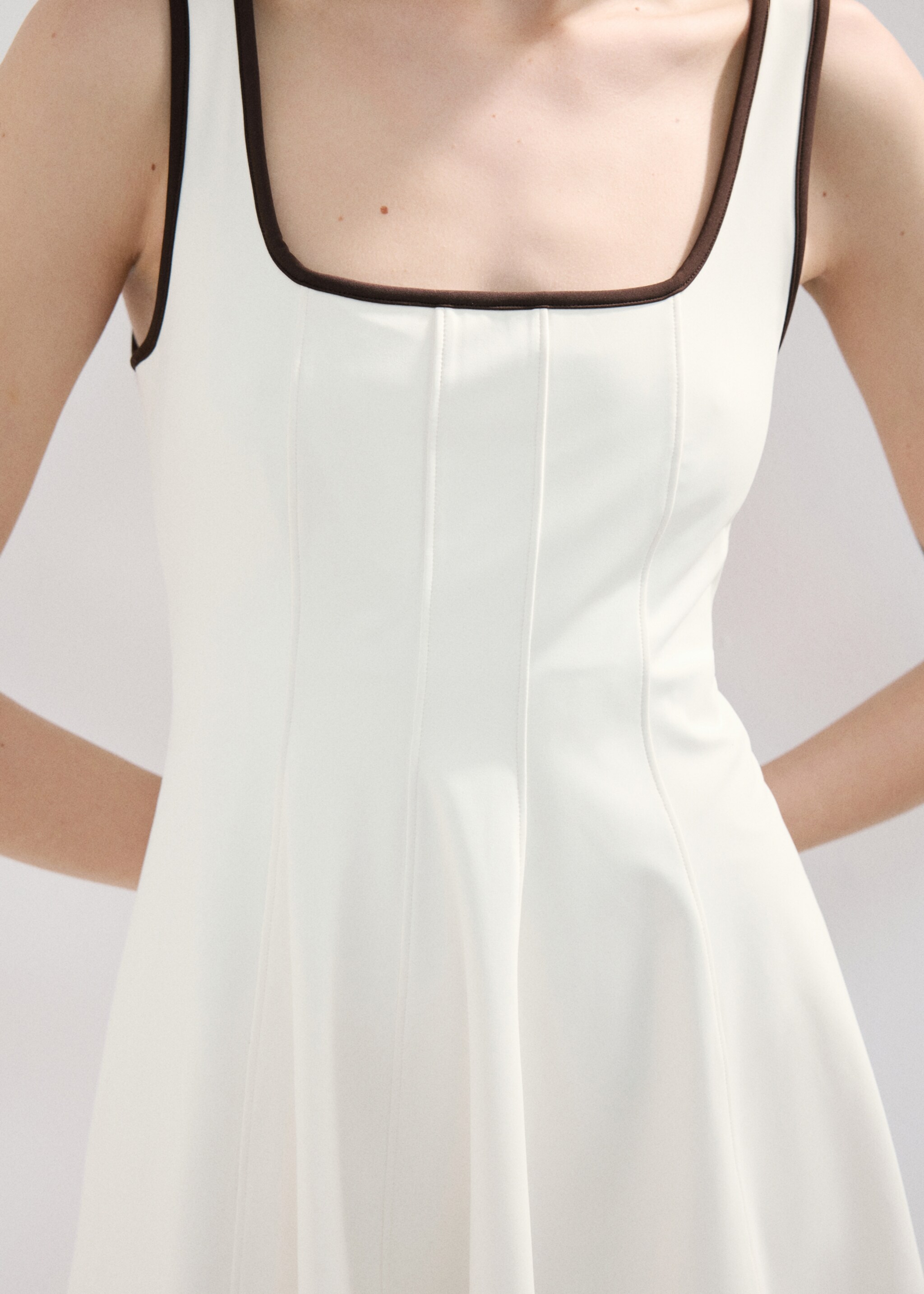 Short strap dress - Medium plane, Off White. Ref: 27067164-00.