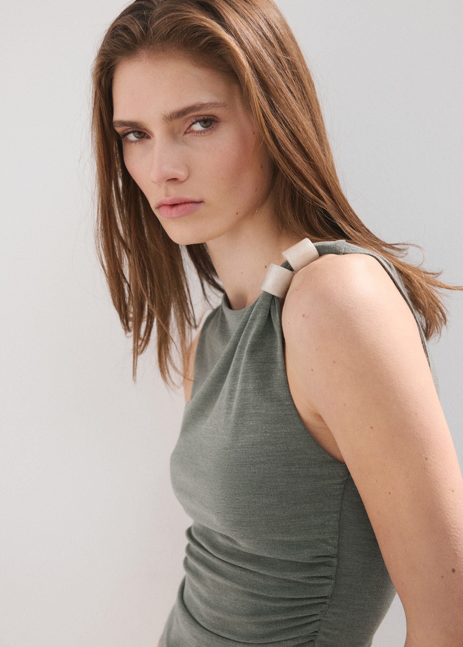 Top asymétrique froncé - Plan moyen