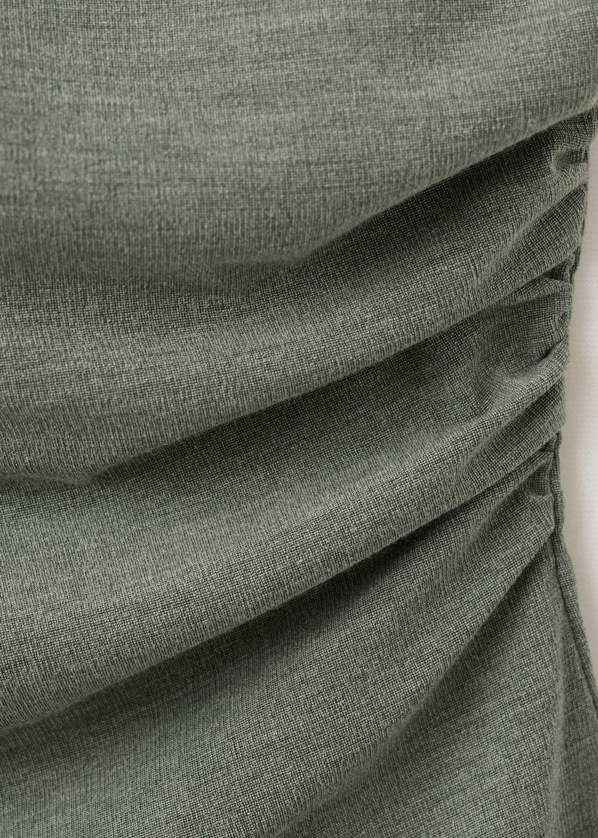 Asymmetric ruched top - Details of the article 0, Green. Ref: 27067166-00.