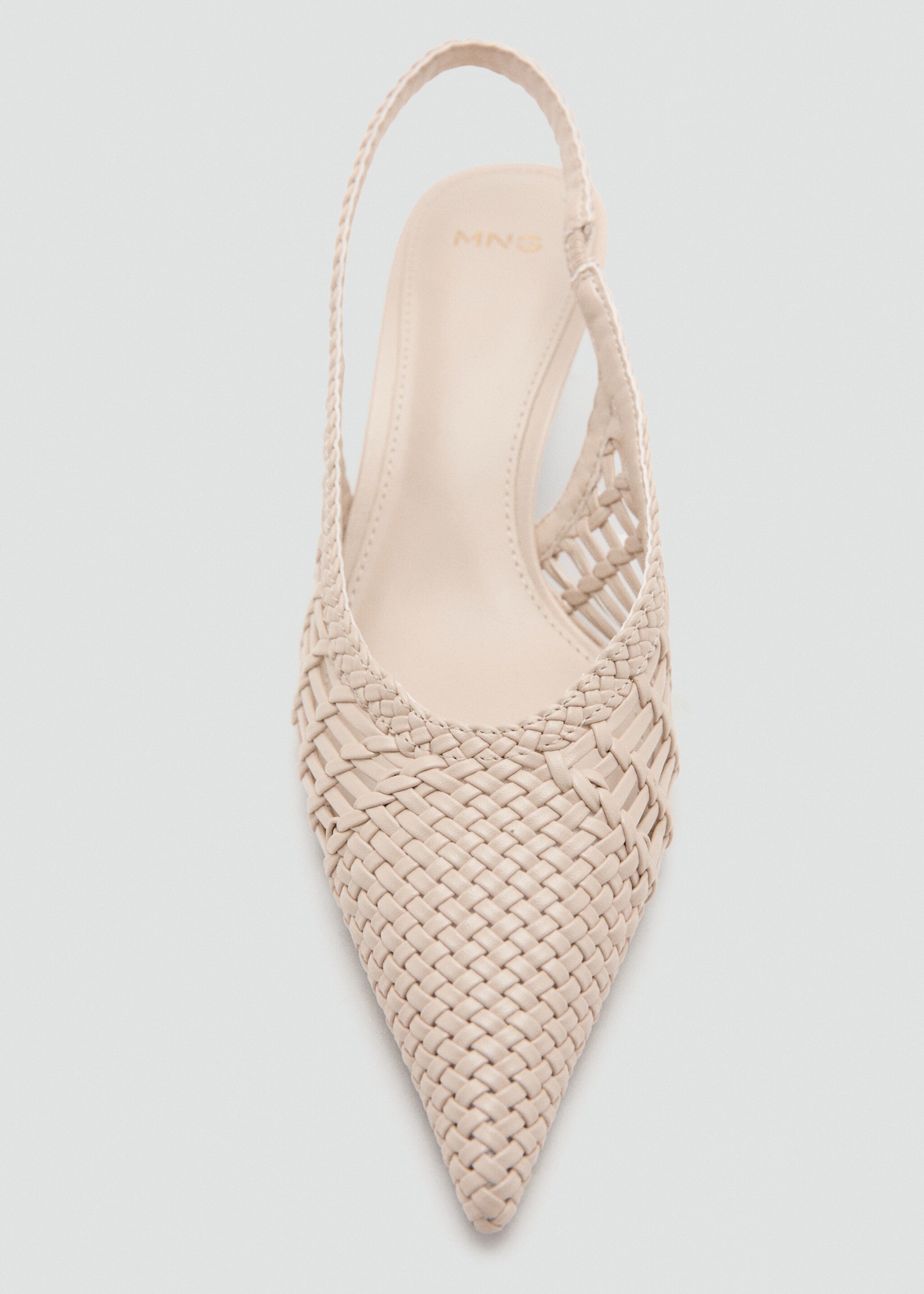 Woven toe cap shoe - Details of the article 3, Ecru. Ref: 27067780-00.