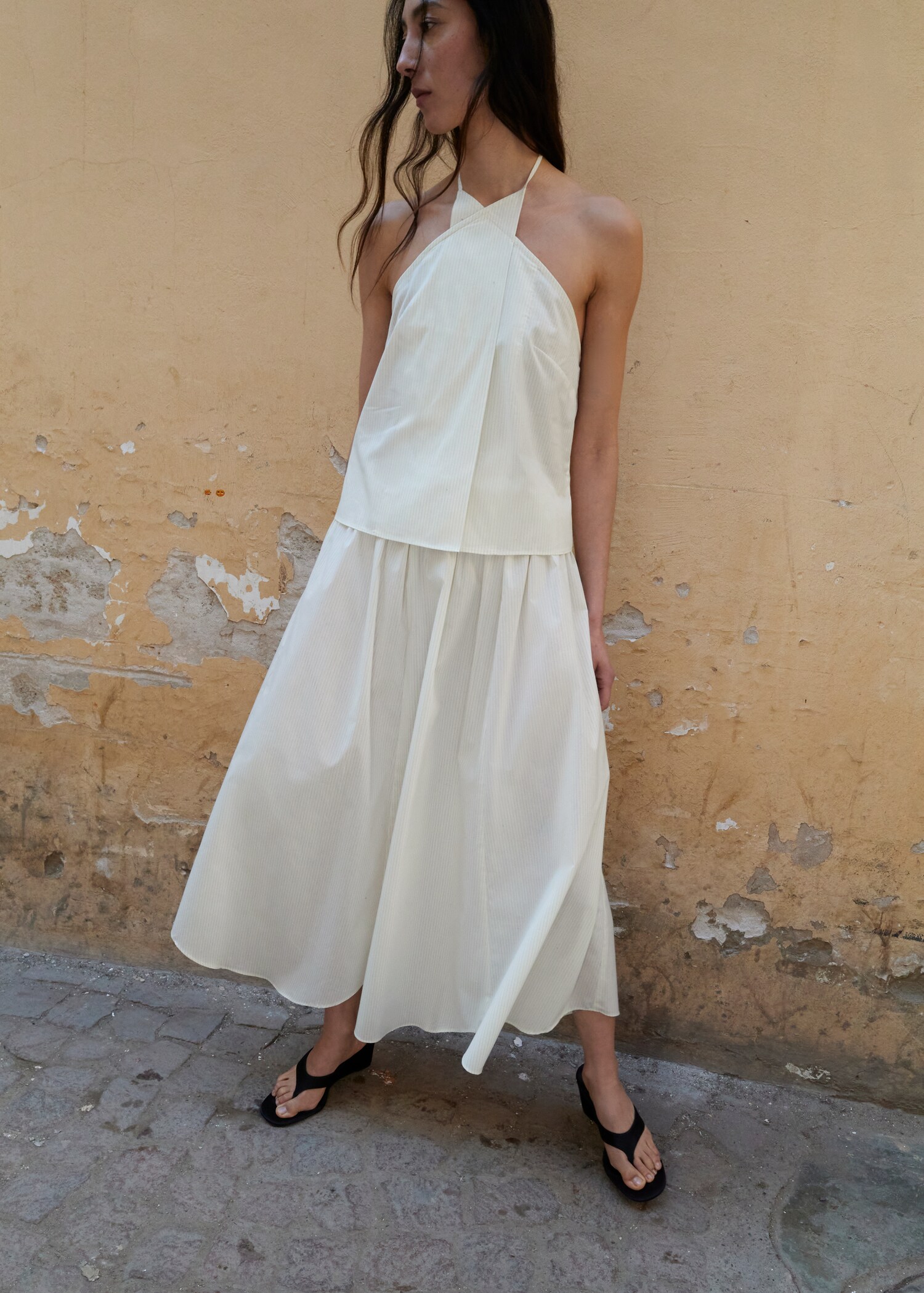 Flared midi-skirt - Medium plane