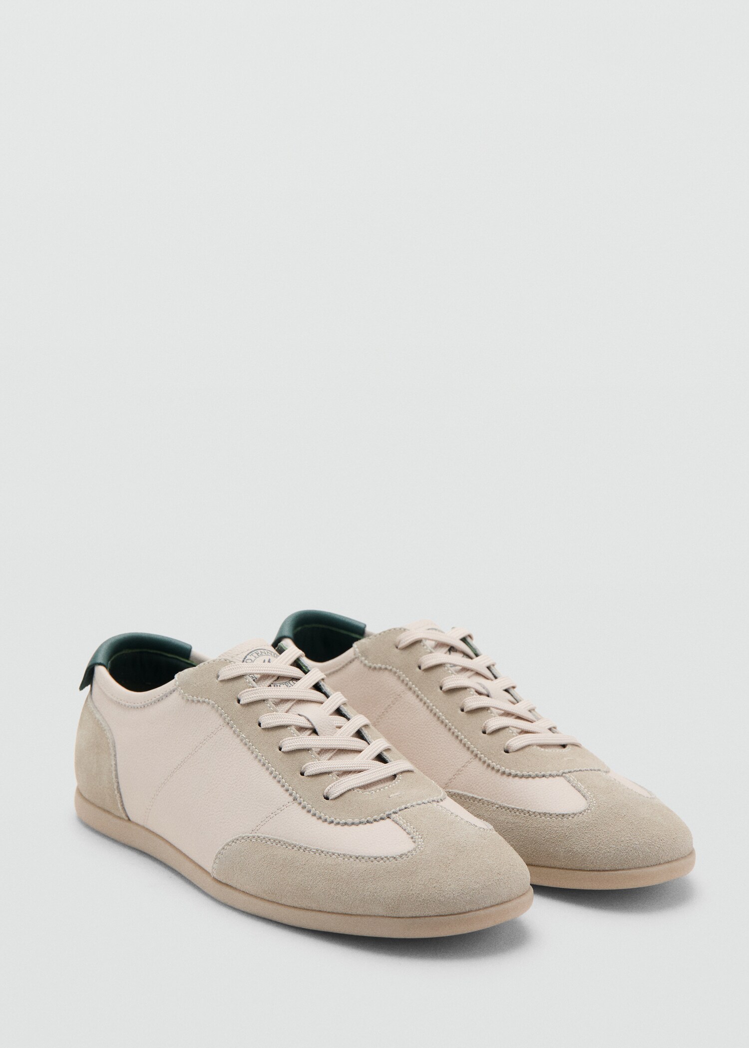 Leather mixed sneakers - Medium plane