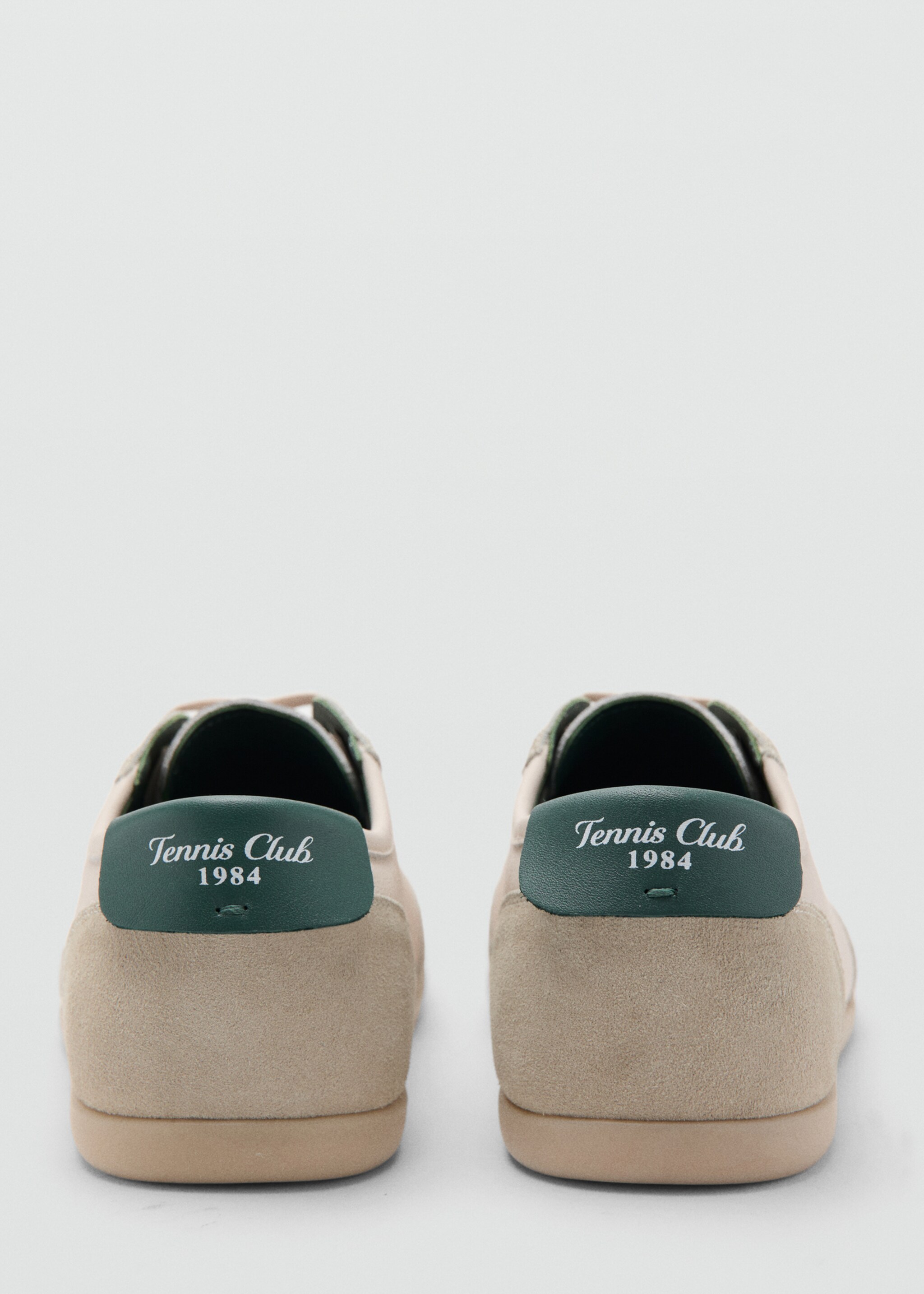 Leather mixed sneakers - Details of the article 2, Ecru. Ref: 27067785-00.