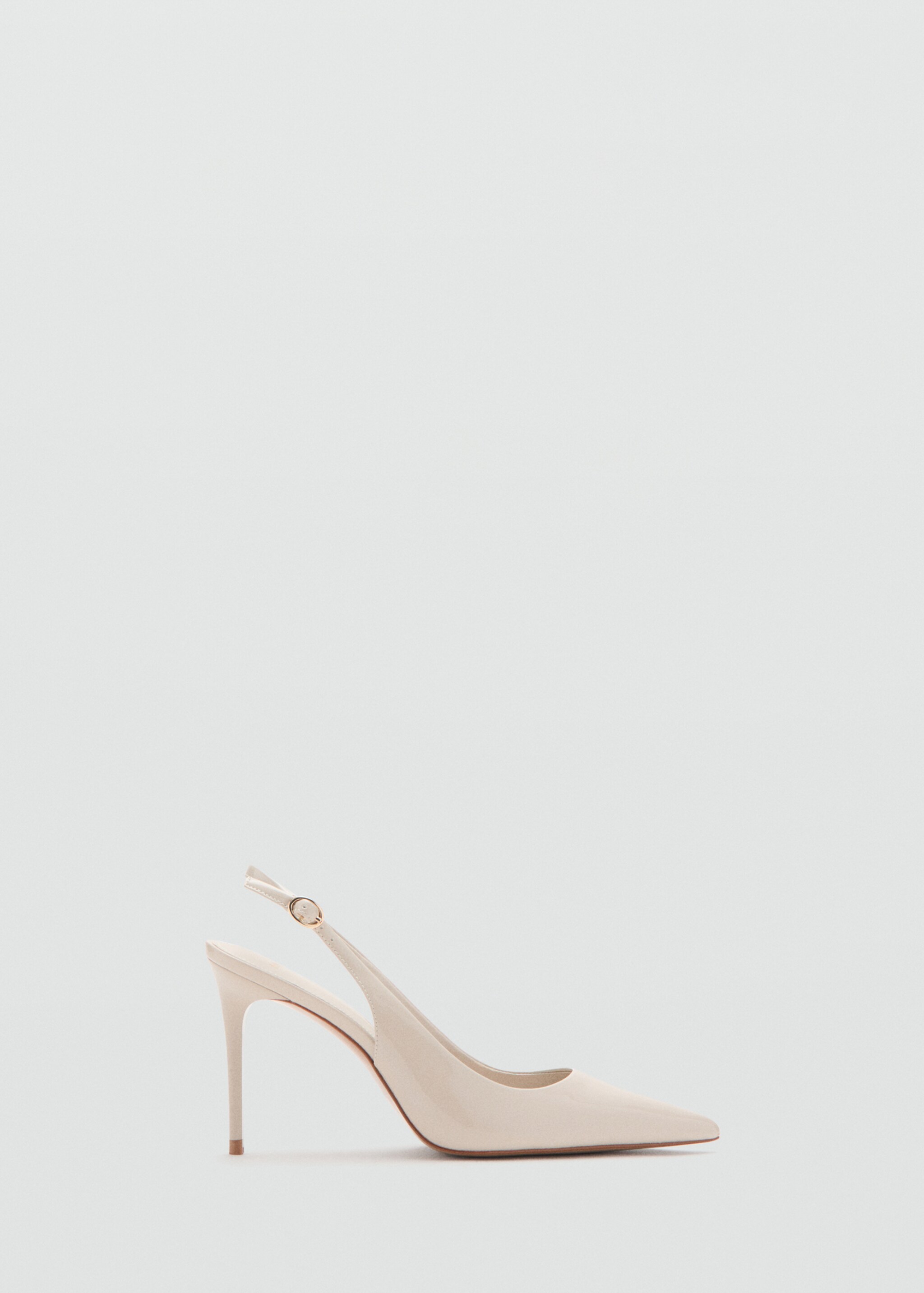 Patent leather heel shoes - Article without model, Ecru. Ref: 27067787-00.