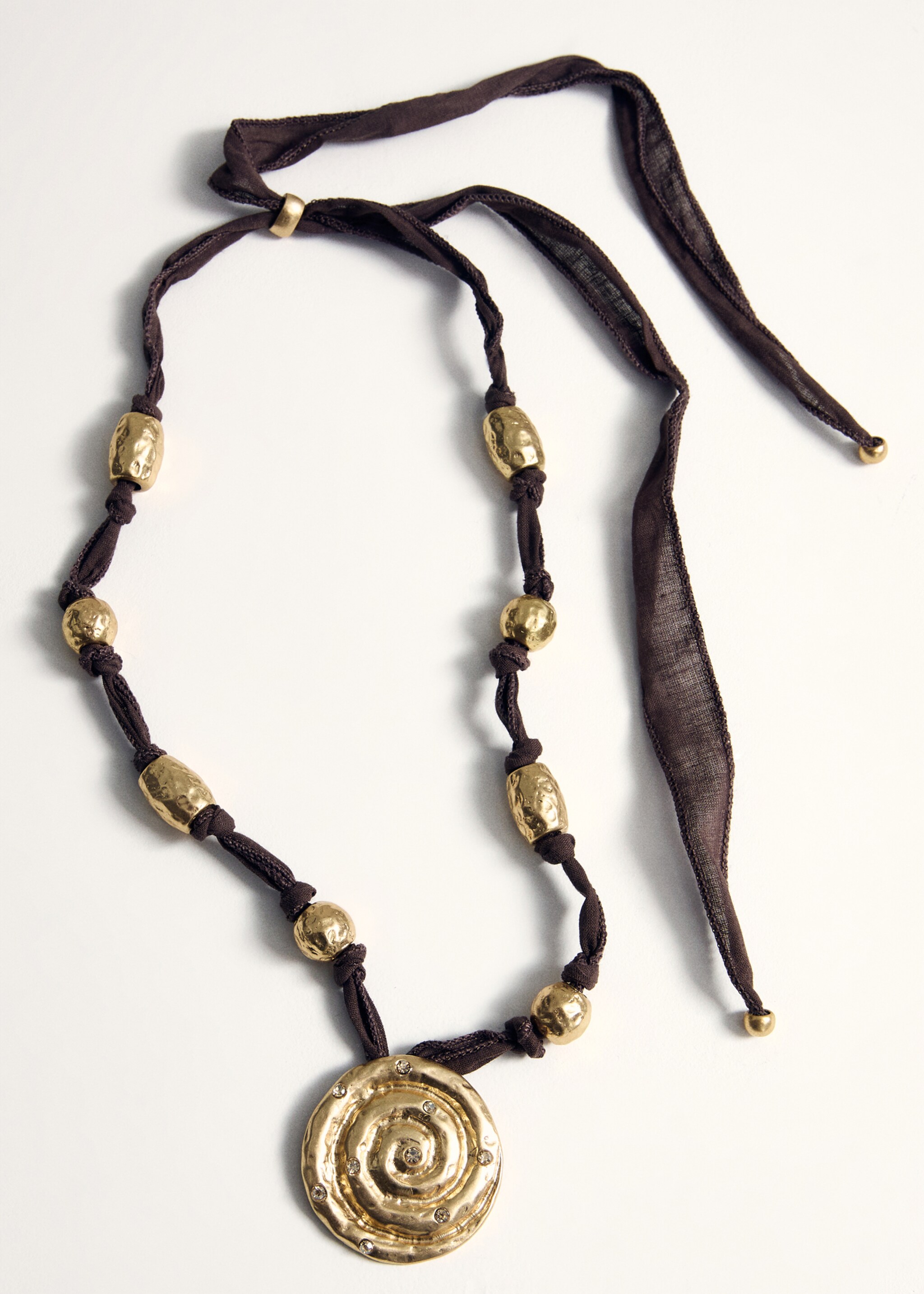 Spiral pendant necklace - Details of the article 5, Gold. Ref: 27067788-00.