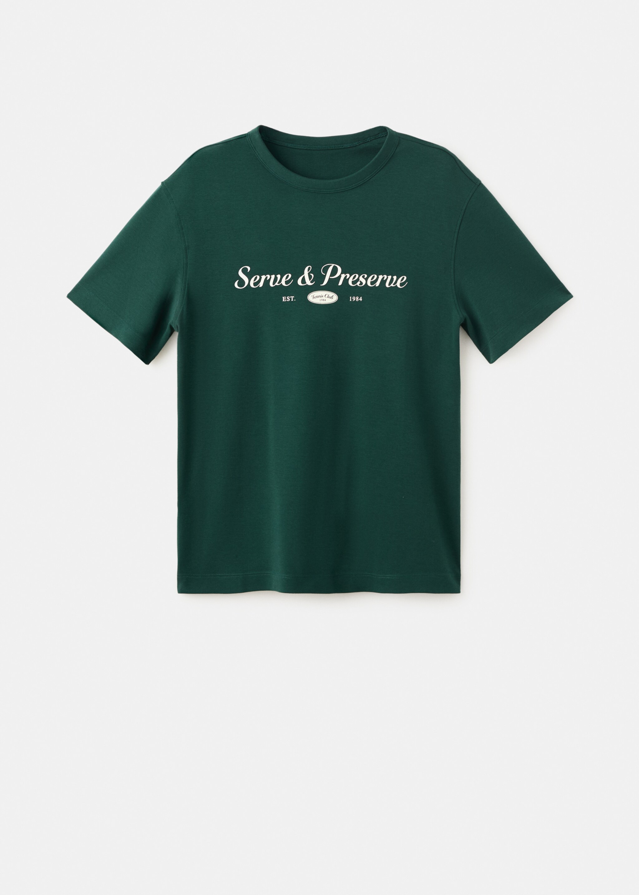 100% cotton printed t-shirt - Article without model, Dark Green. Ref: 27067792-00.