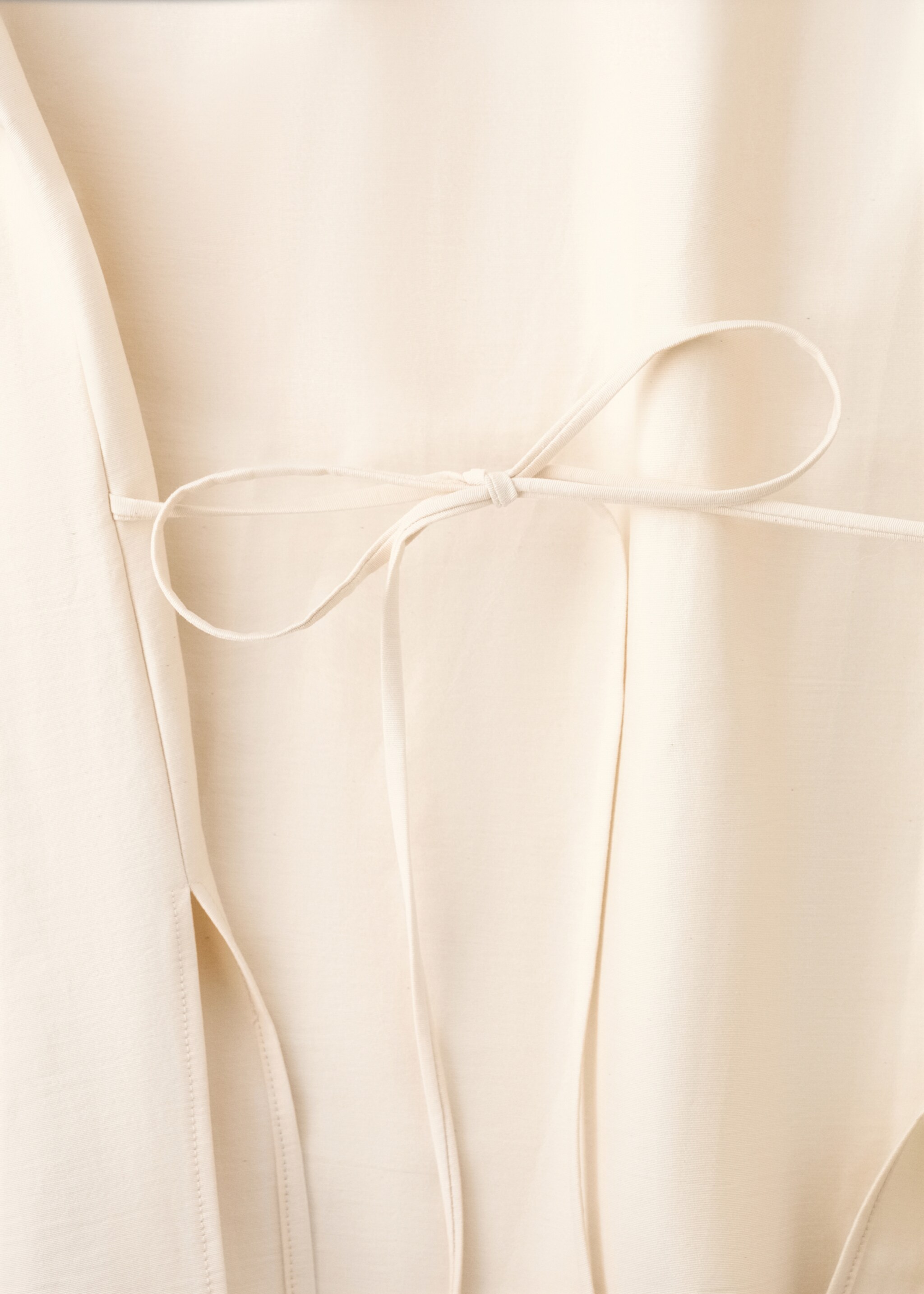 Camisa de màniga curta amb llaç - Detall de l'article 0, Beige. Ref: 27067798-00.