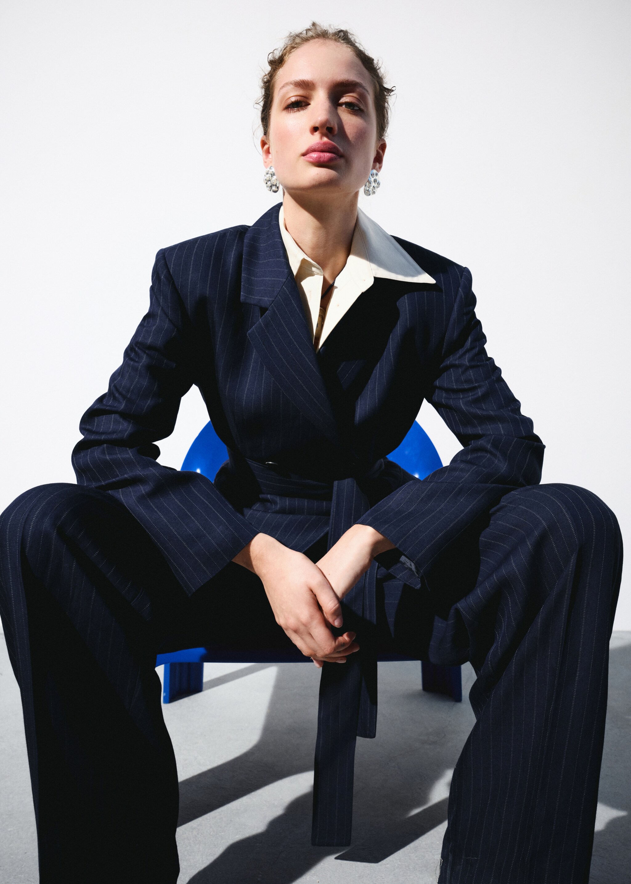 Camisa de màniga curta amb llaç - Detall de l'article 6, Beige. Ref: 27067798-00.