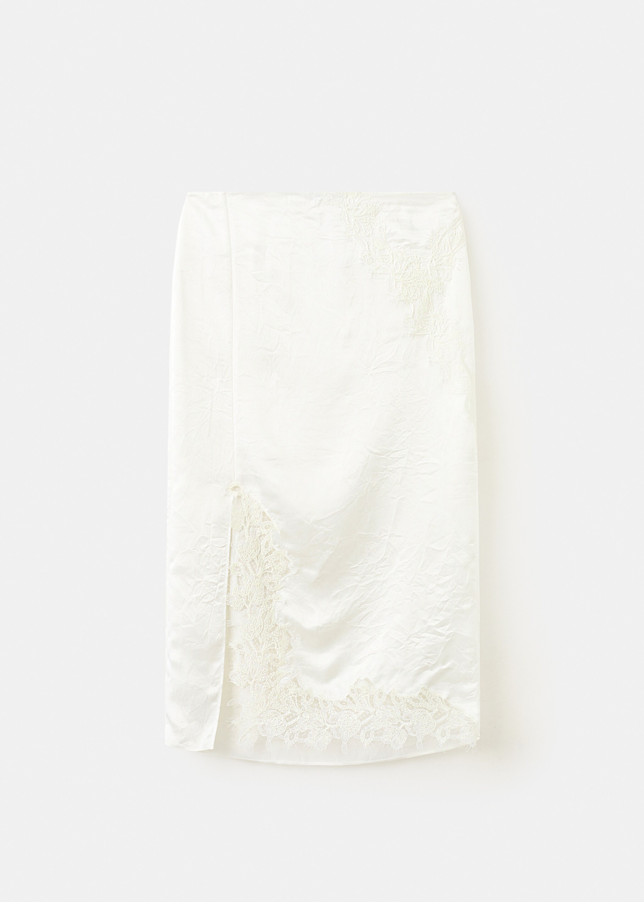 Jupe midi brodée - Article sans modèle, Blanc. Ref: 27067802-00.