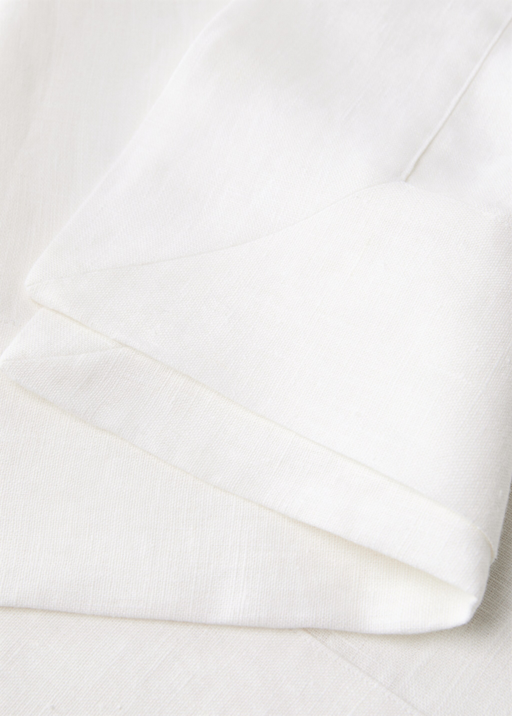 Linen tablecloth for 8 to 10 diners - Details of the article 1, White. Ref: 27067891-00.