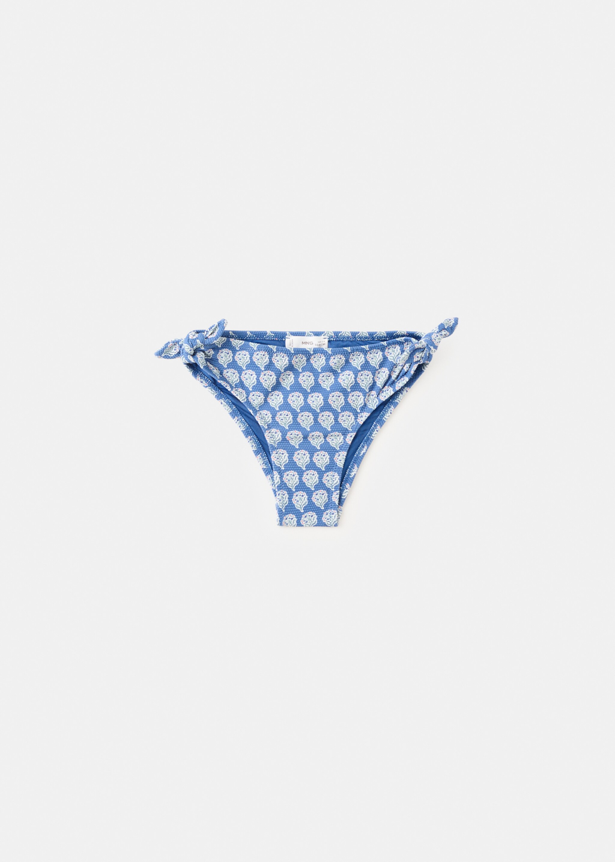 Floral-print bikini bottoms - Article without model, Navy. Ref: 27067893-00.