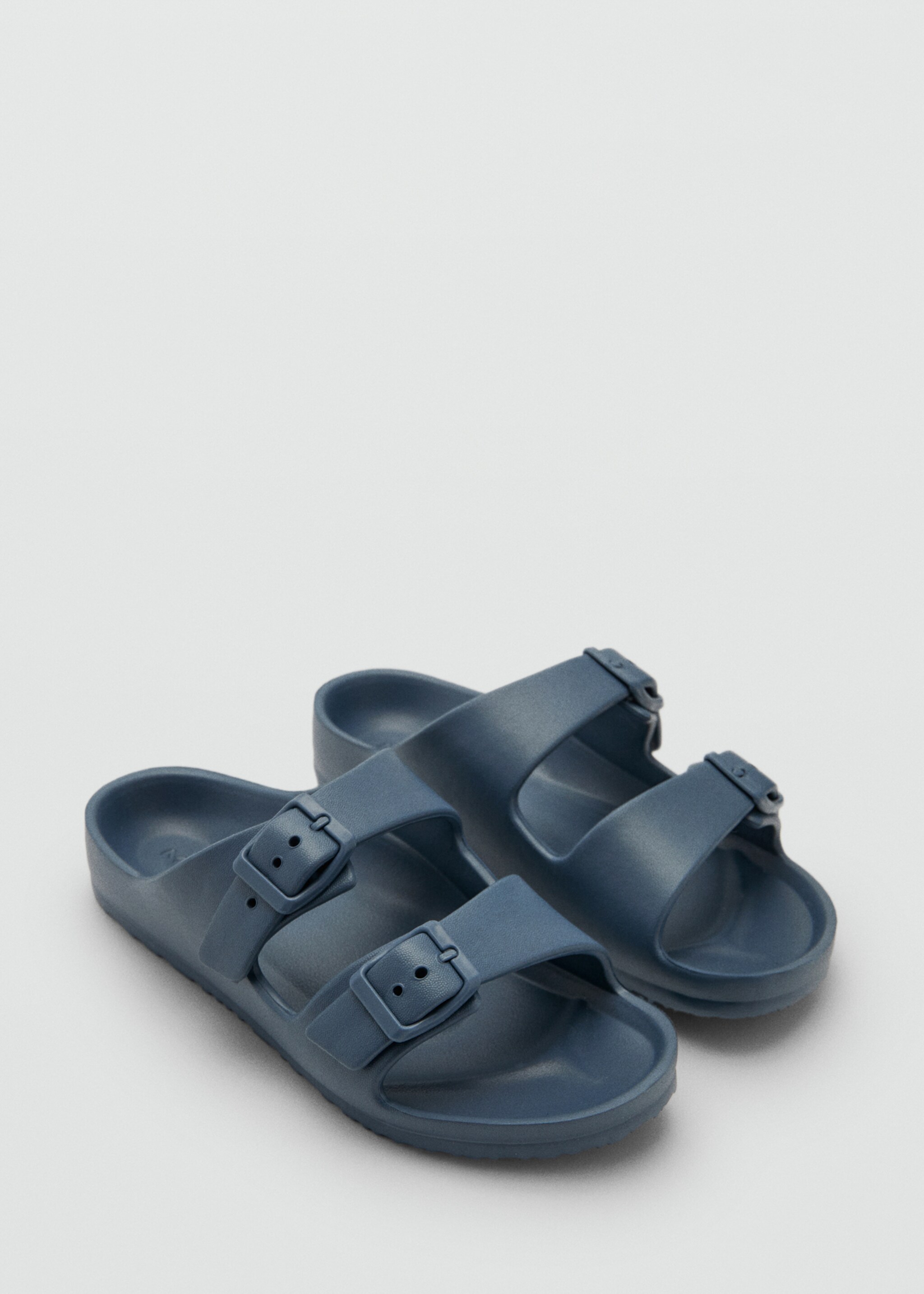Rubberised buckle sandals - Medium plane, Navy. Ref: 27067902-00.