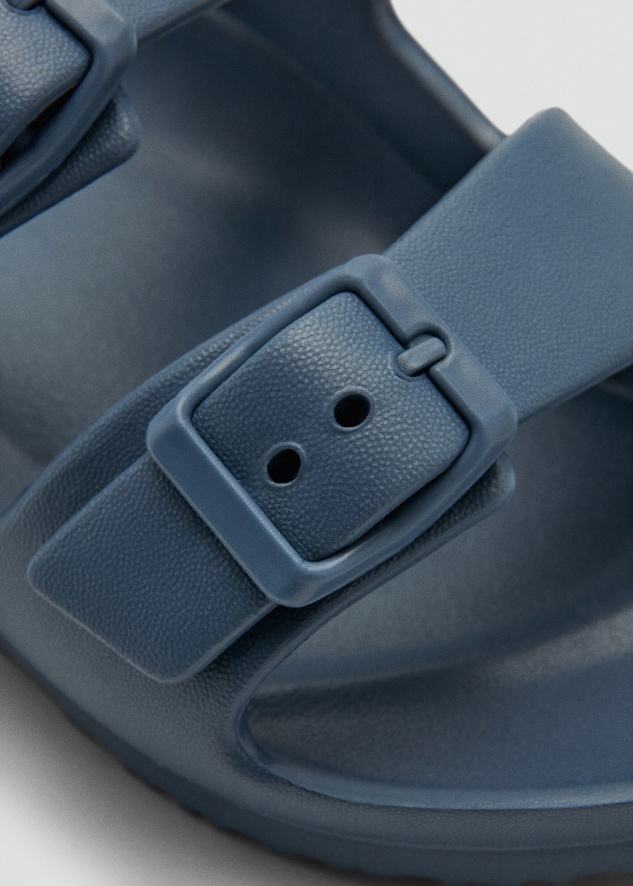 Rubberised buckle sandals - Details of the article 2, Navy. Ref: 27067902-00.