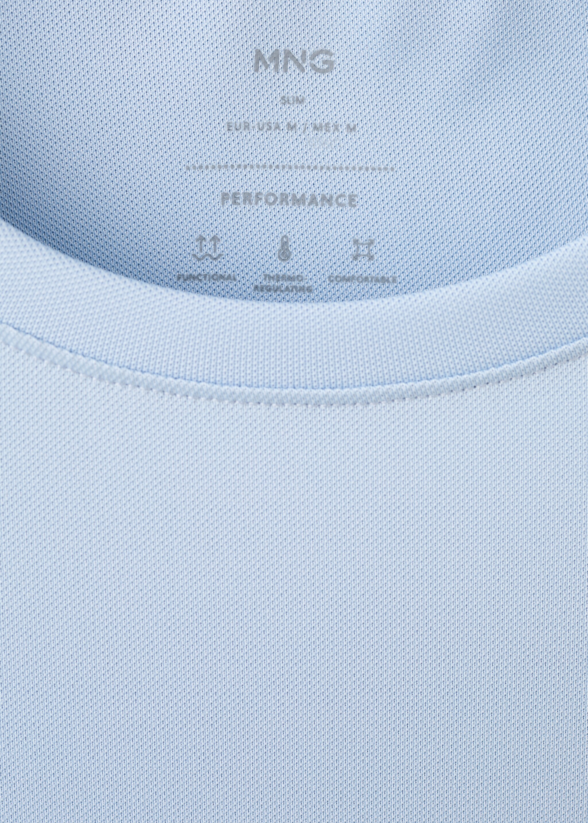 COOLMAX® slim fit T-shirt - Details of the article 0, Sky Blue. Ref: 27067909-00.