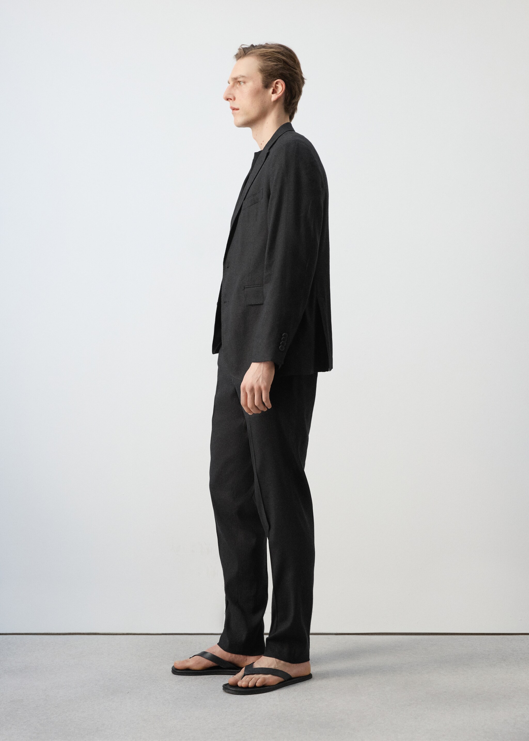 Amalfi slim fit suit trousers - Details of the article 2, Black. Ref: 27067911-00.