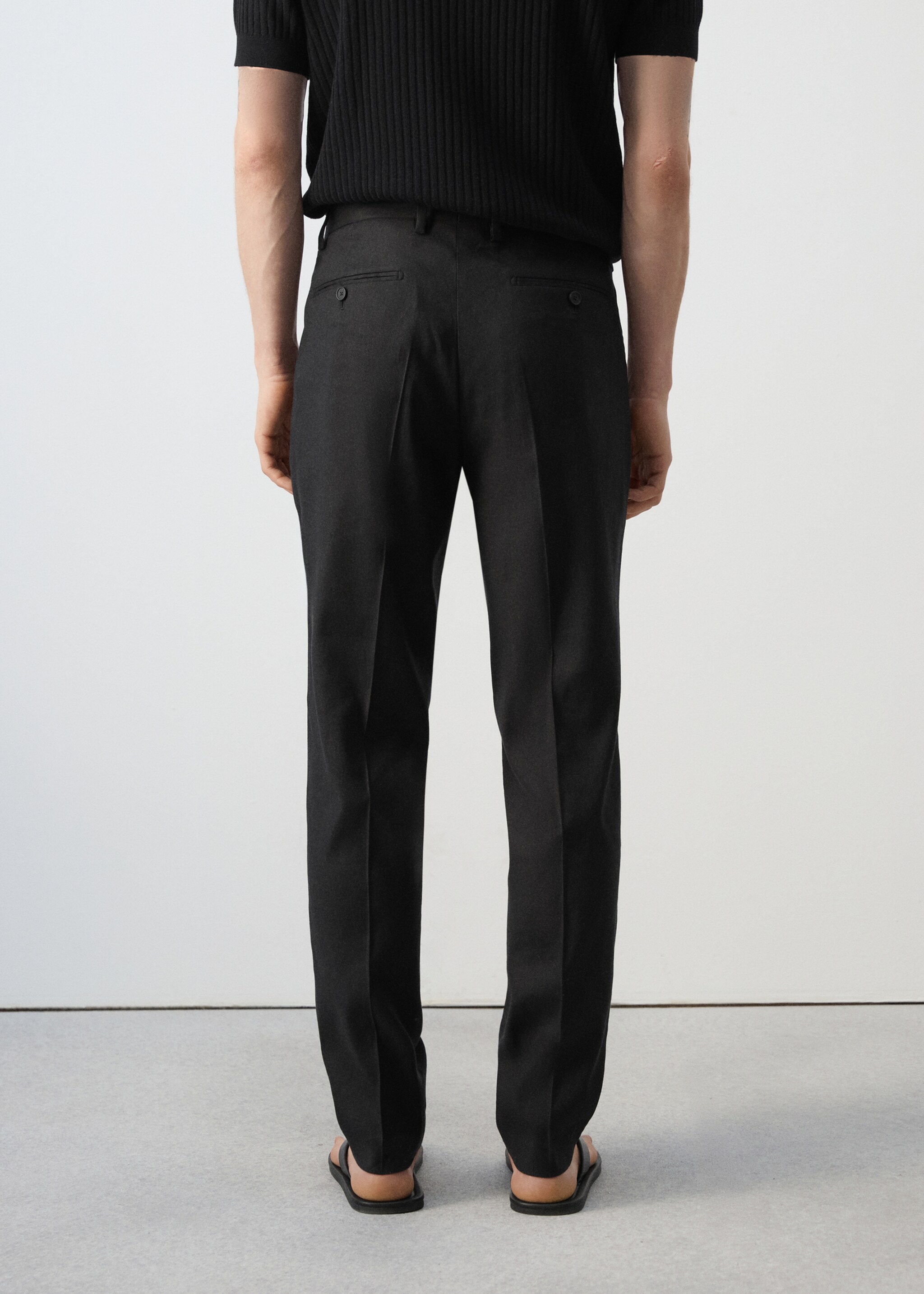 Amalfi slim fit suit trousers - Reverse of the article, Black. Ref: 27067911-00.