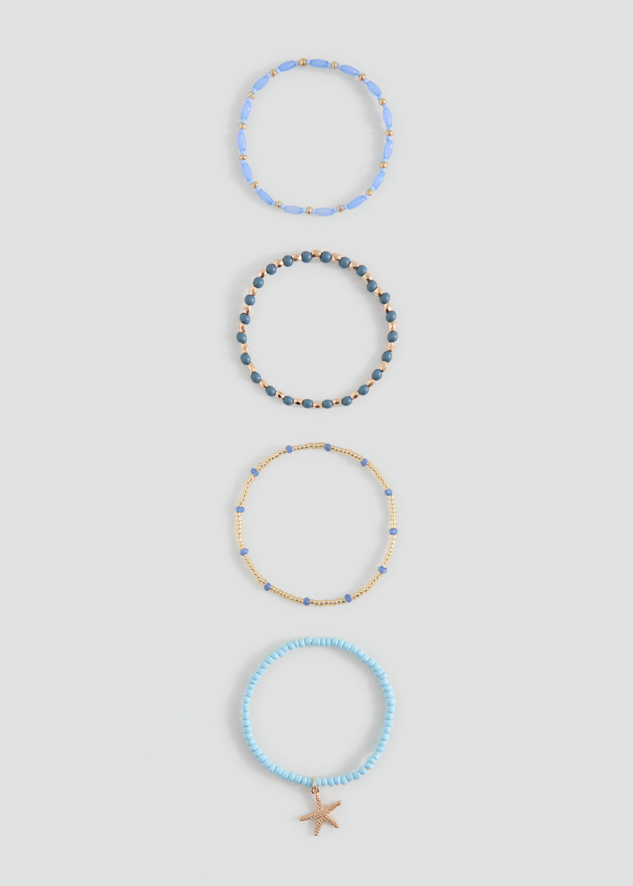 Set of 4 combined bracelets - Medium plane, Blue. Ref: 27067920-00.