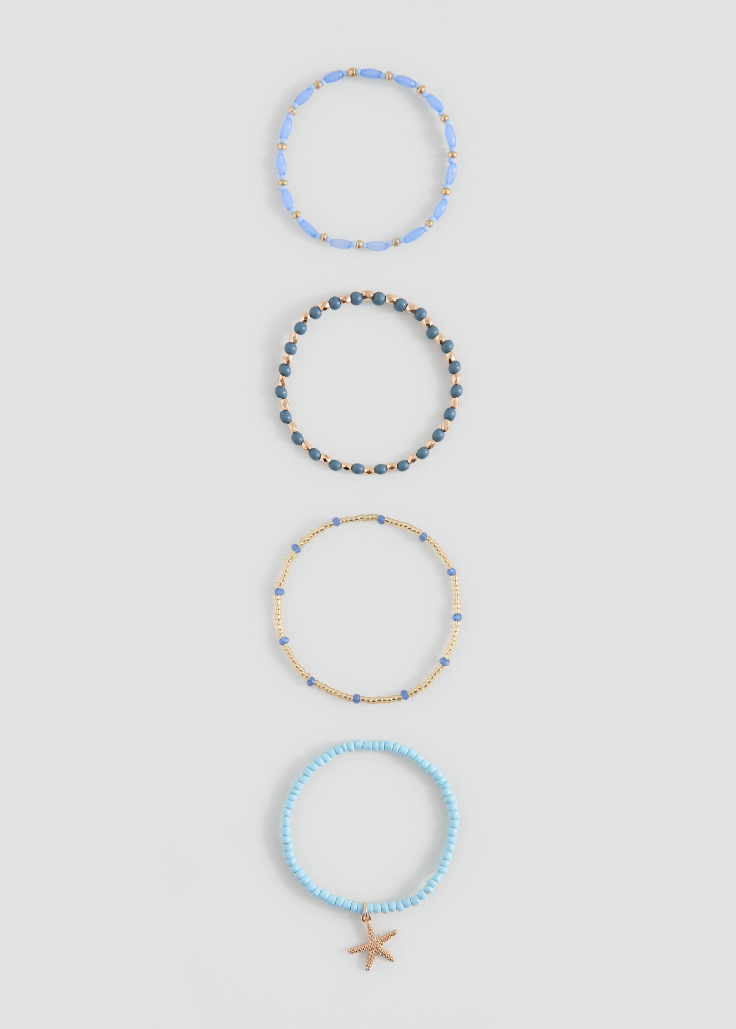 Set of 4 combined bracelets - Medium plane