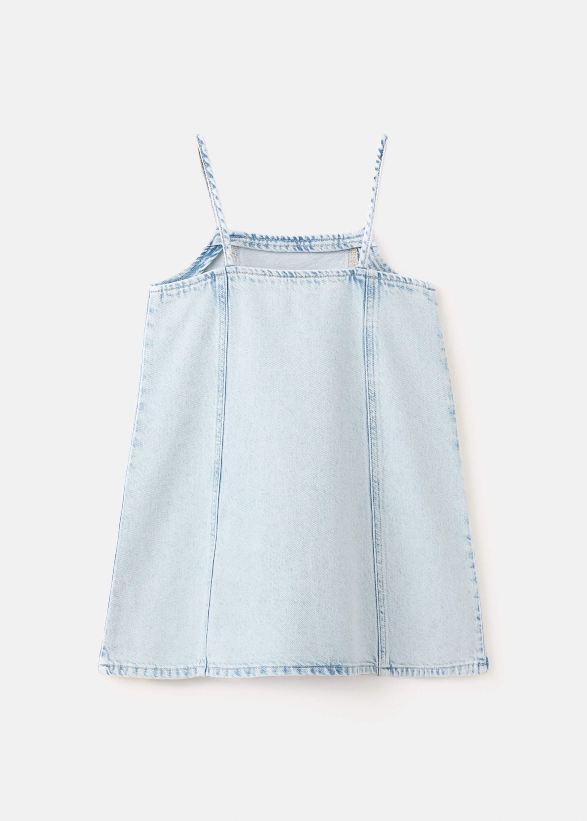 Short denim dress - Reverse of the article, Light Blue. Ref: 27067922-00.