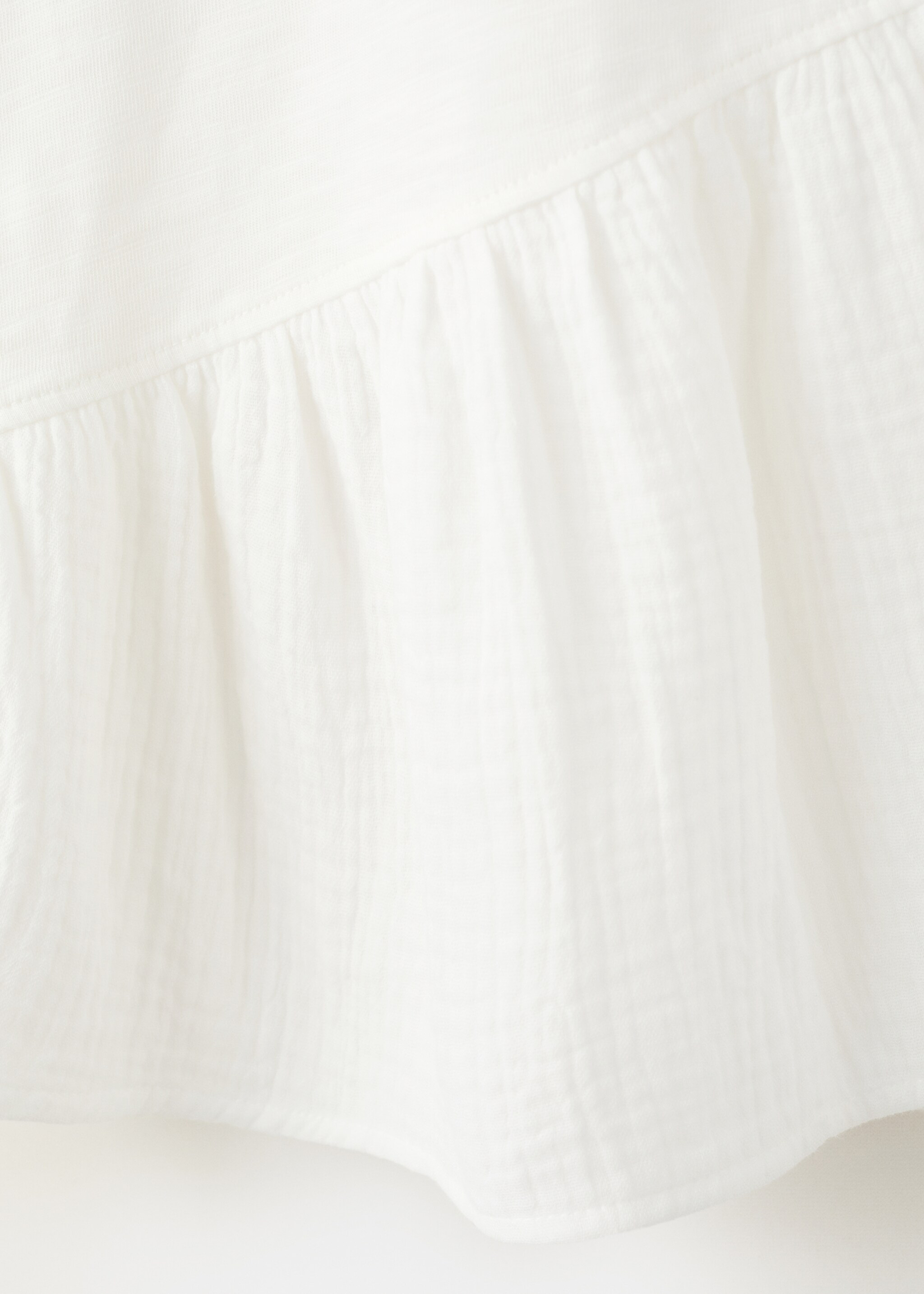 Dress with plaited details - Details of the article 0, Off White. Ref: 27067923-00.