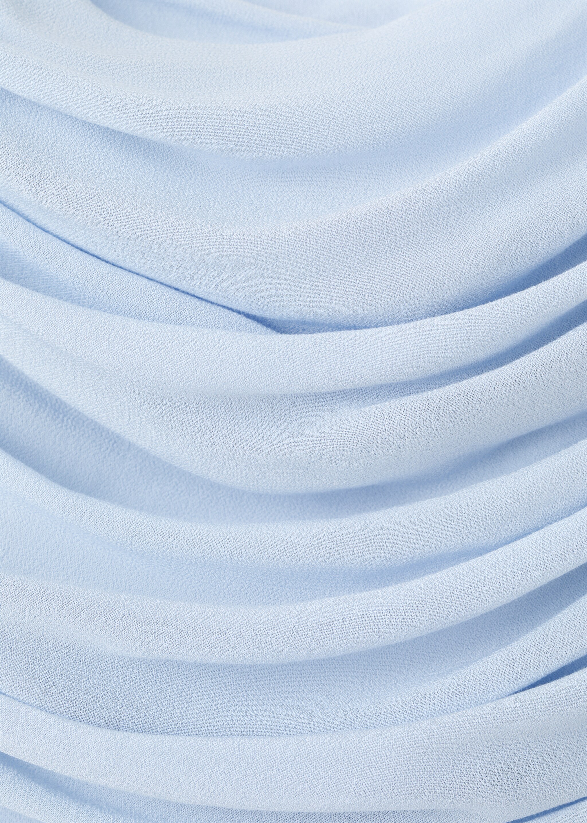 Asymmetrical pleated dress - Details of the article 8, Sky Blue. Ref: 27067940-00.
