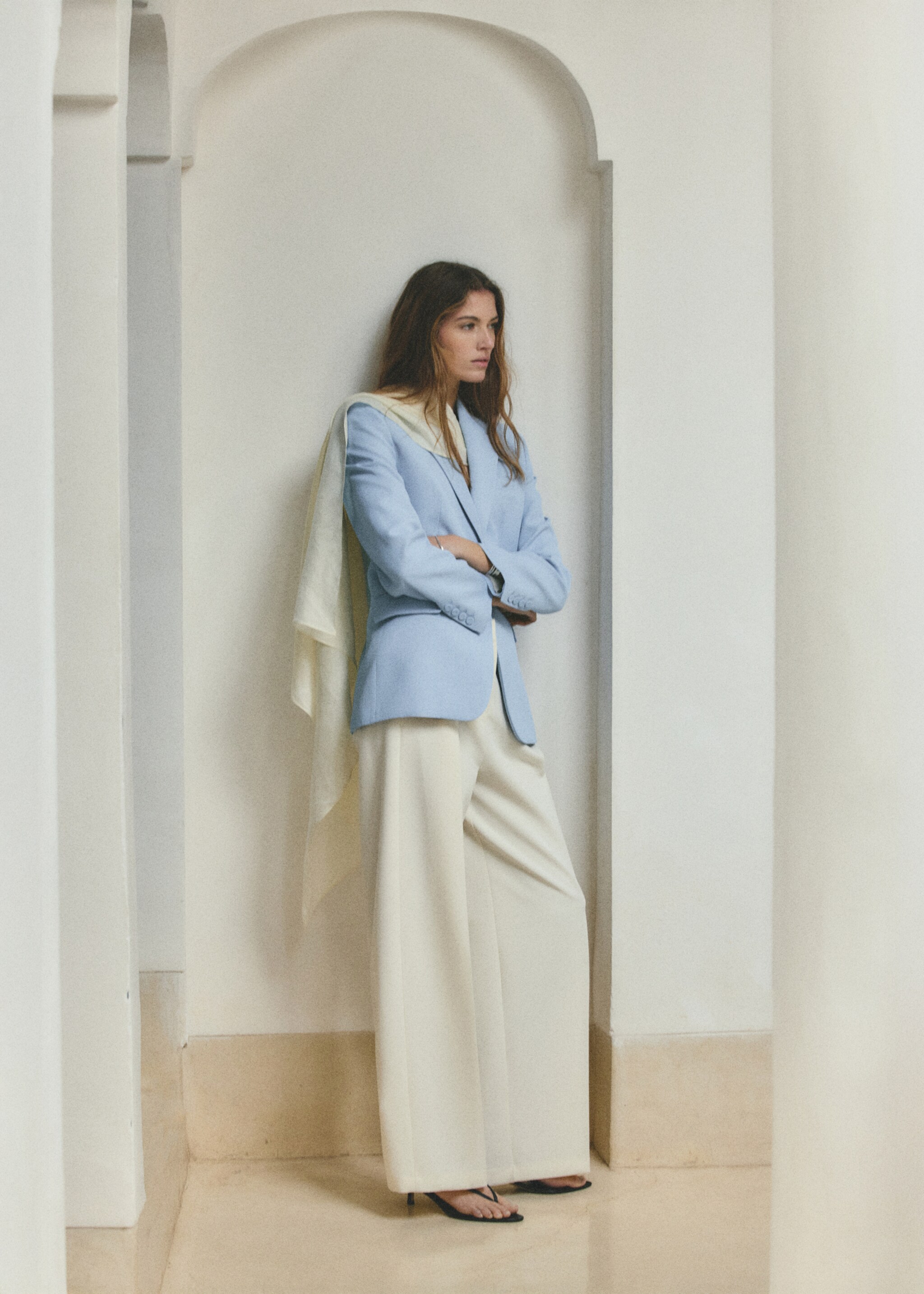 Gerader Blazeranzug - Detail des Artikels 2, Himmelblau. Ref: 27067941-00.