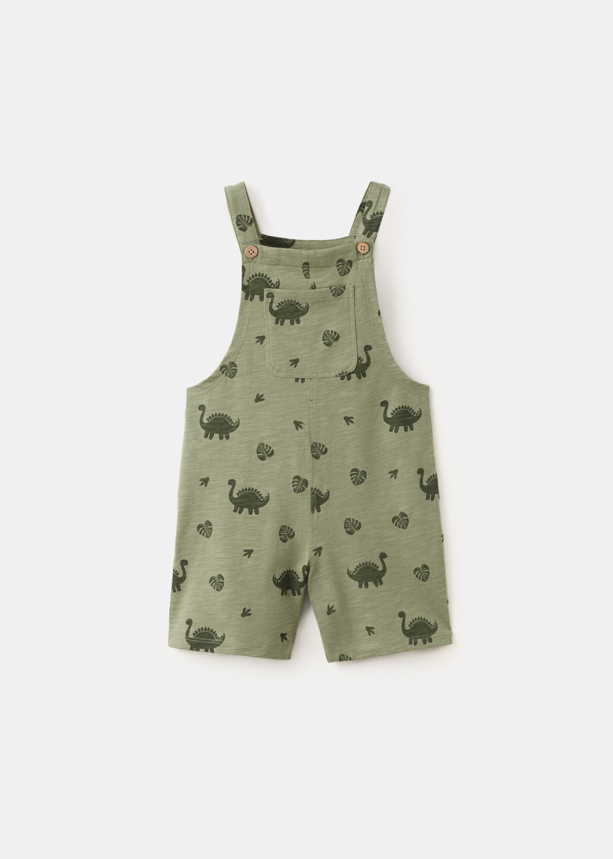 Printed cotton dungarees - Article without model, Khaki. Ref: 27068272-00.