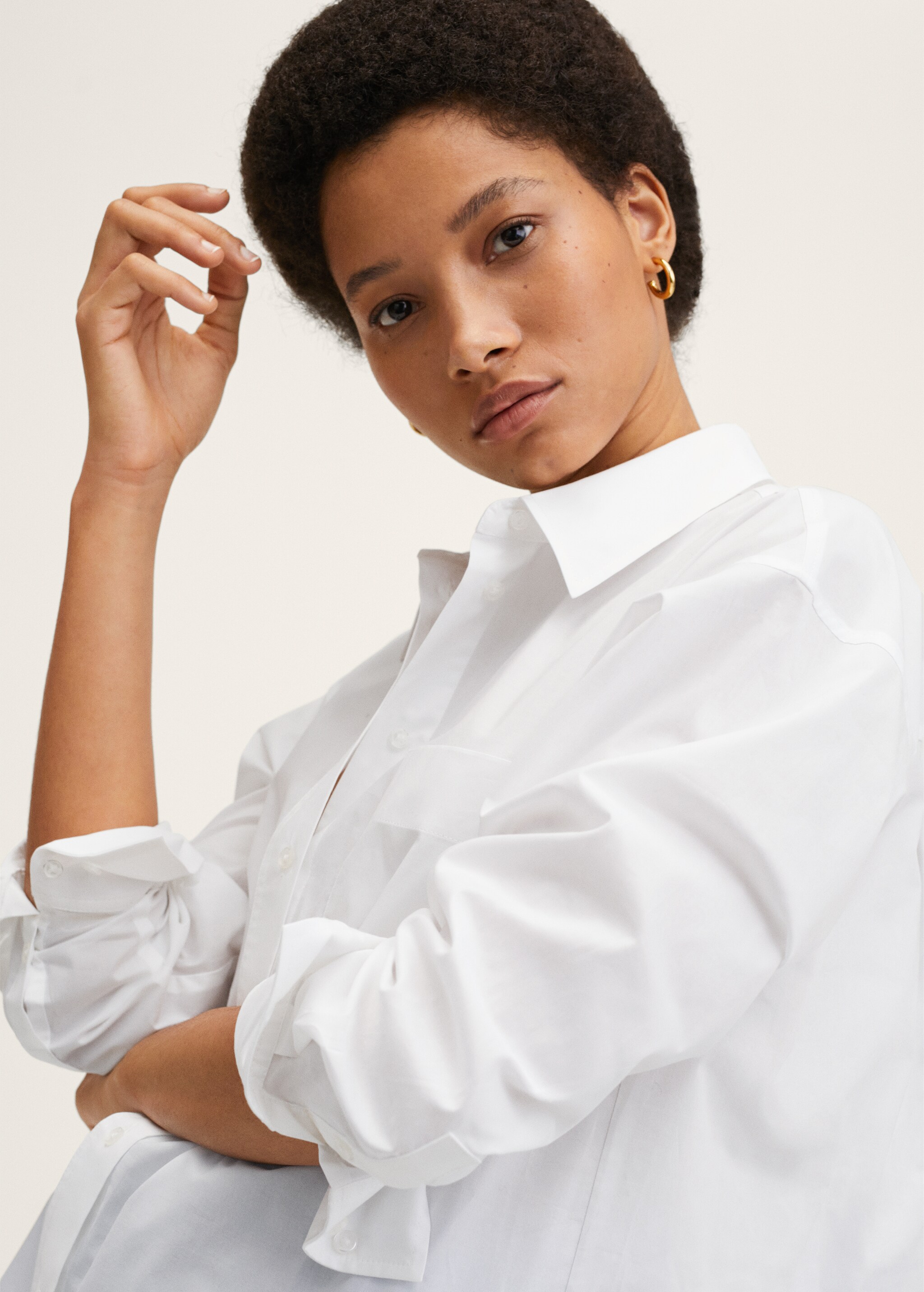 Oversize cotton shirt - Details of the article 1