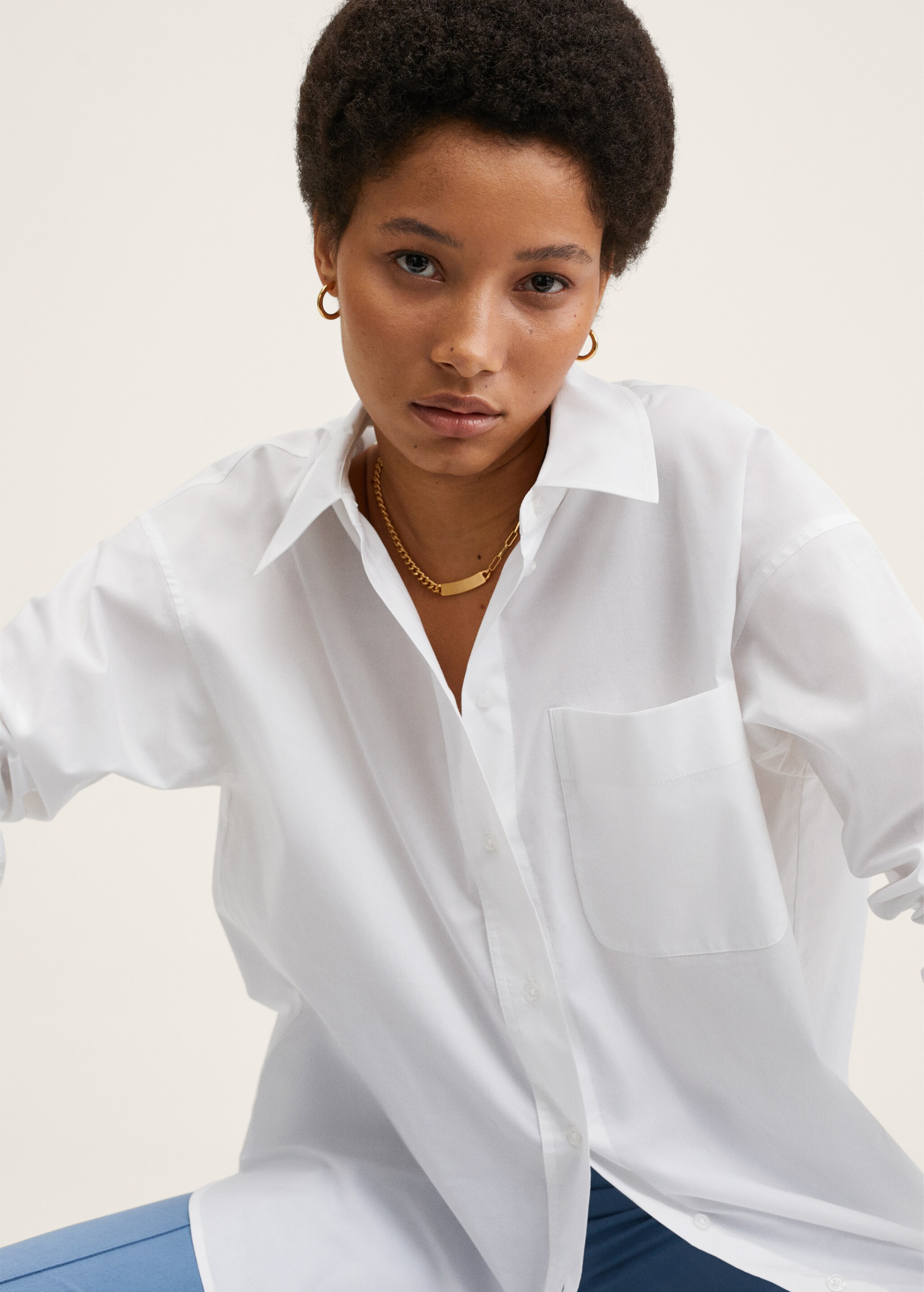 Oversize cotton shirt - Details of the article 3