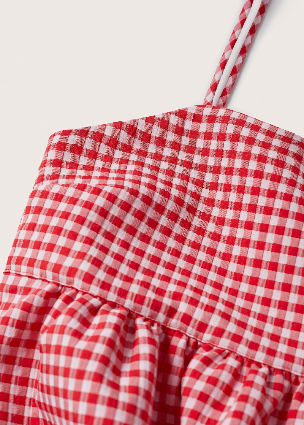 Mango red gingham dress hotsell