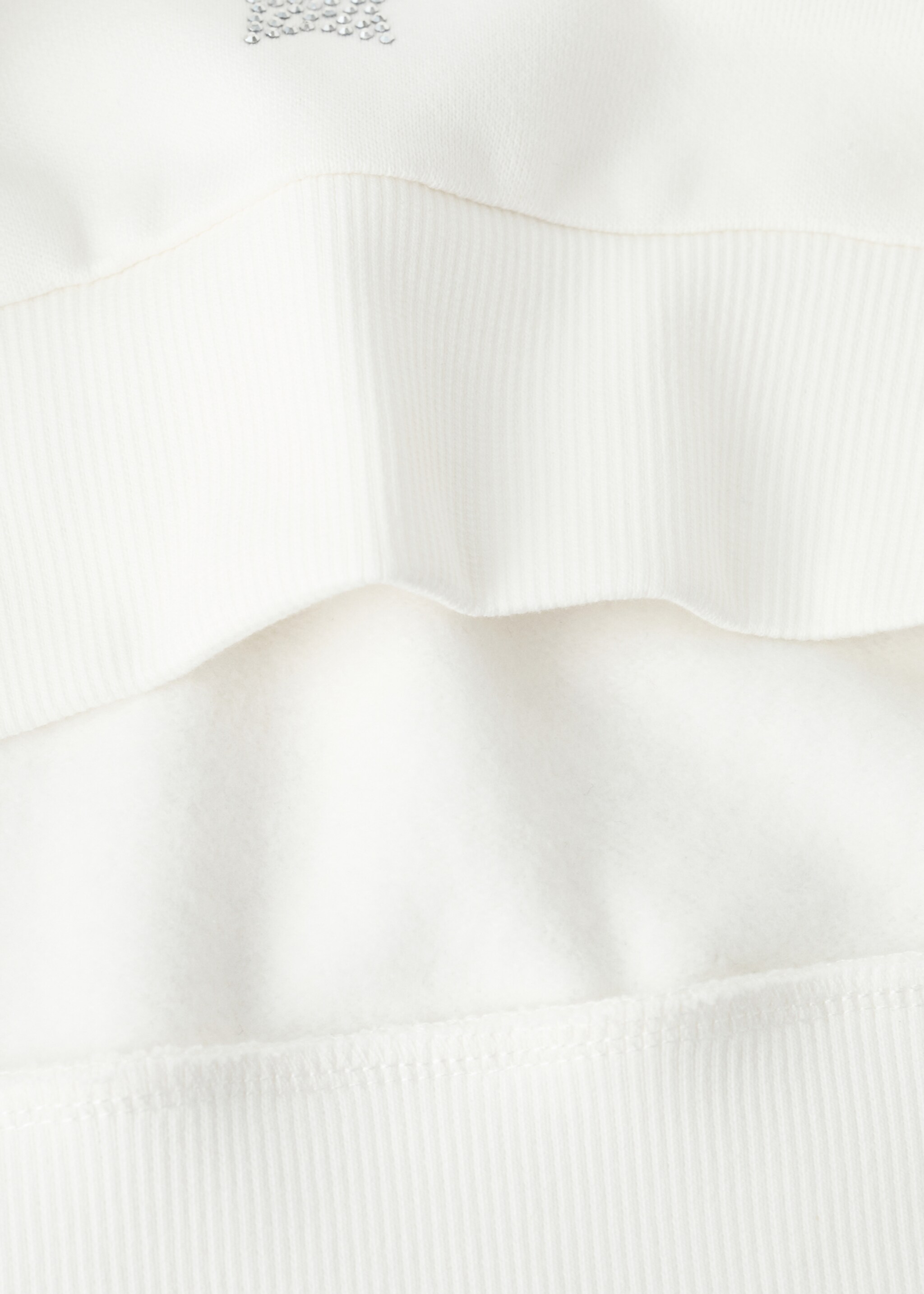 Sweatshirt with rhinestone stars - Details of the article 0, Off White. Ref: 27071168-00.