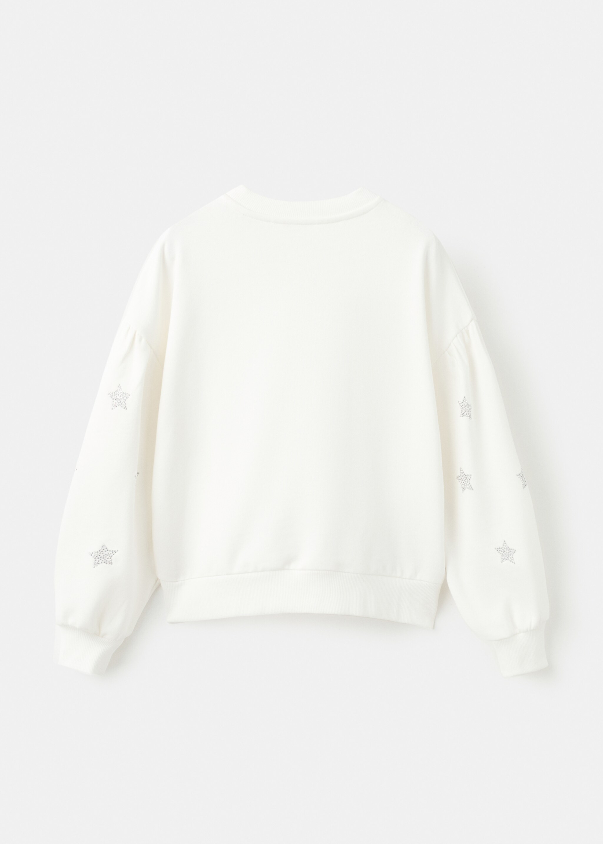 Sweatshirt with rhinestone stars - Reverse of the article, Off White. Ref: 27071168-00.