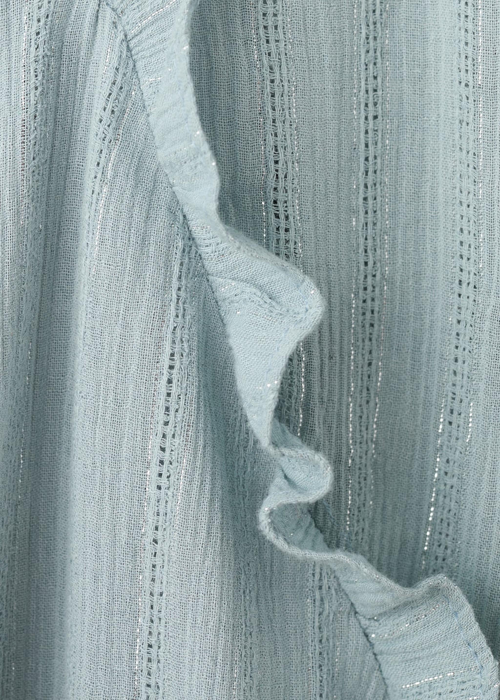 Ruffled lurex blouse