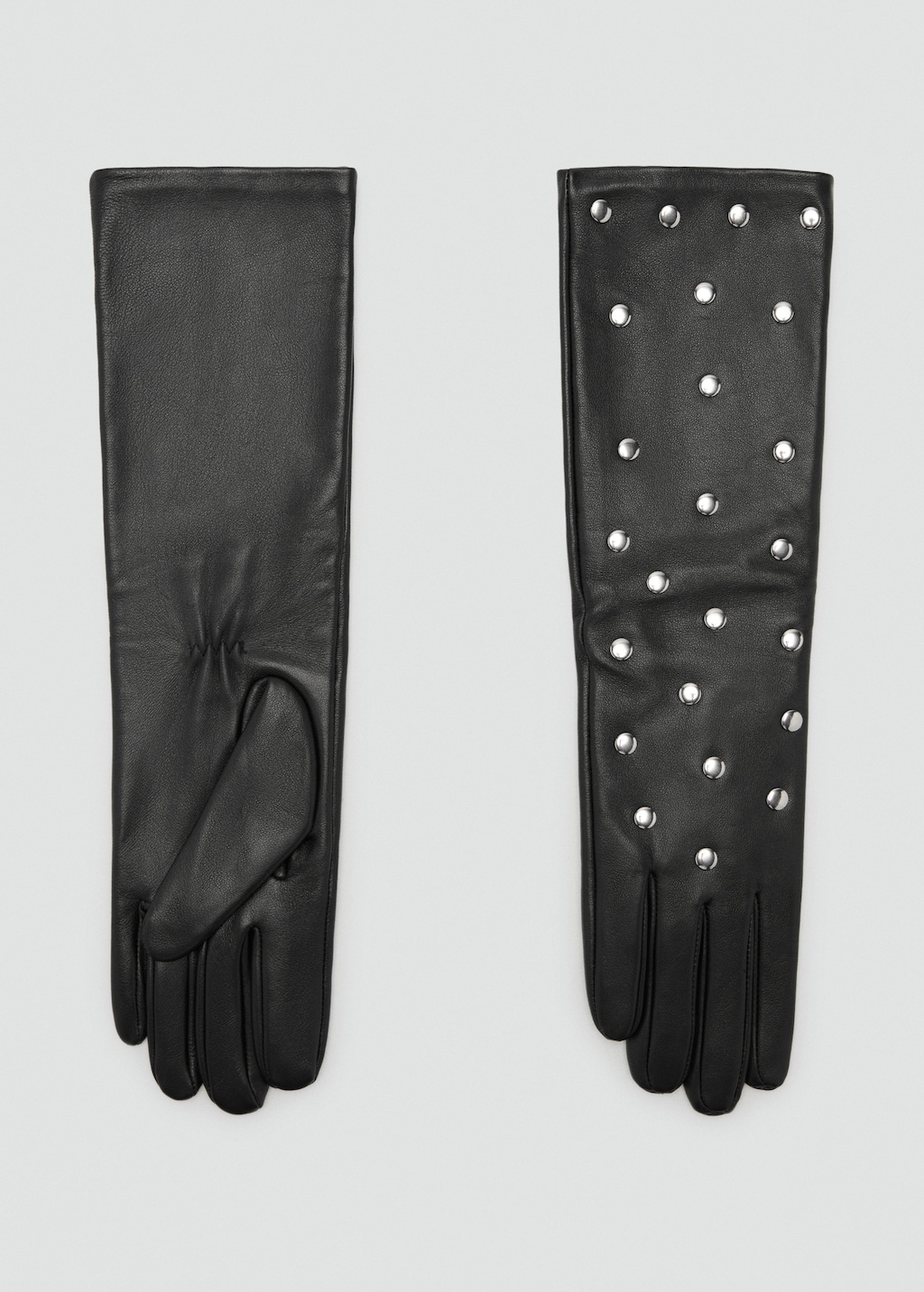 Studded leather gloves