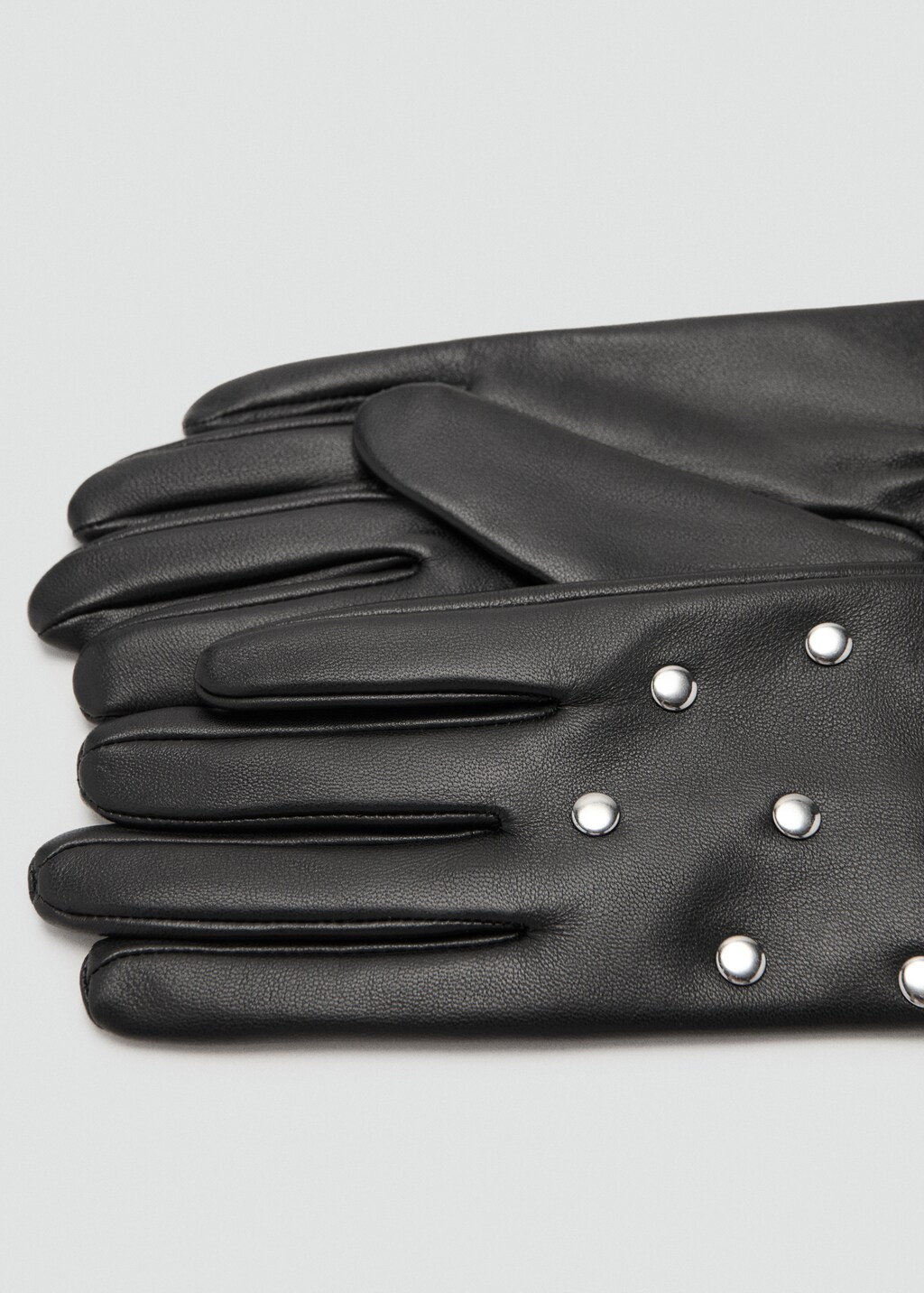 Studded leather gloves