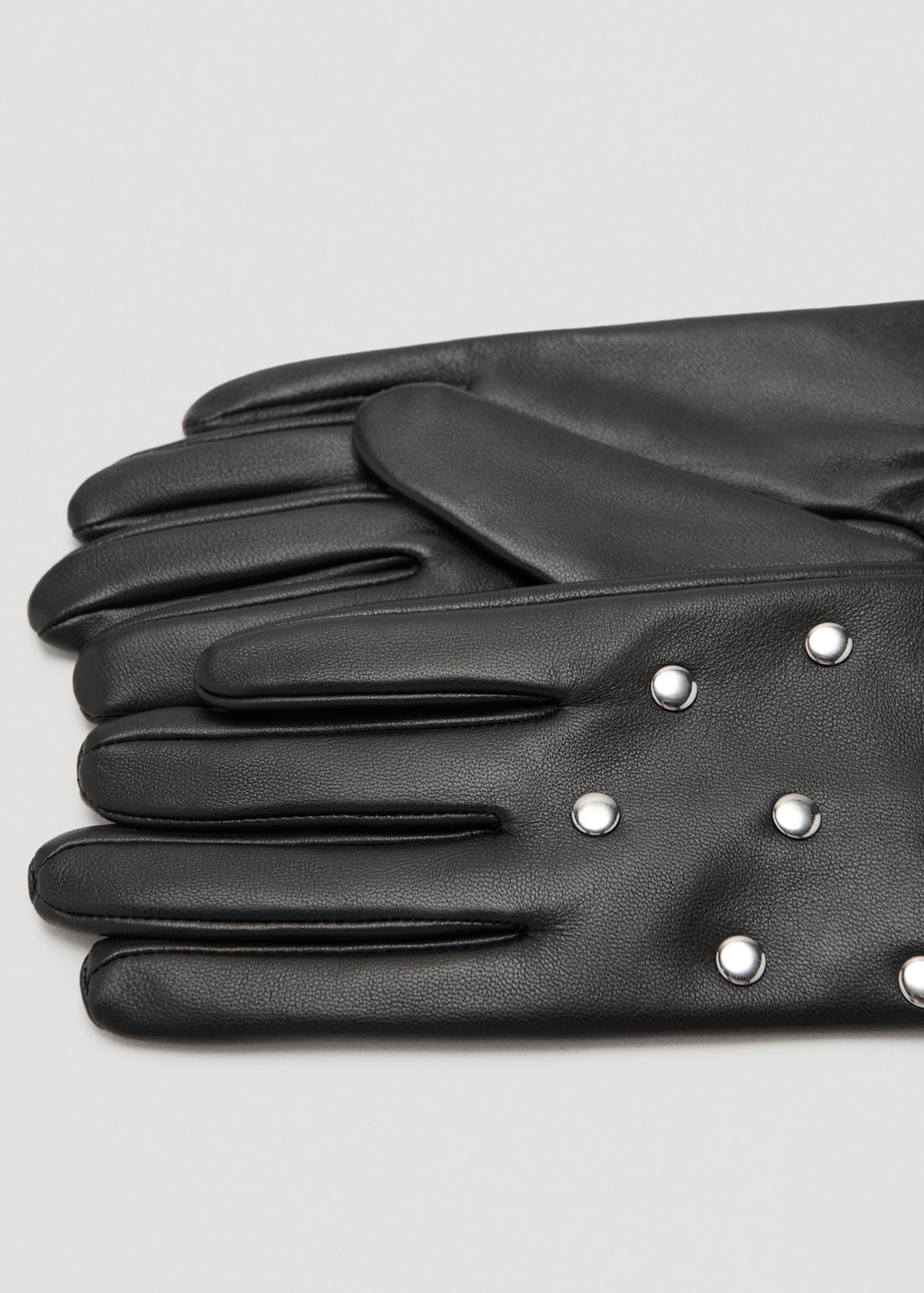 Studded leather gloves