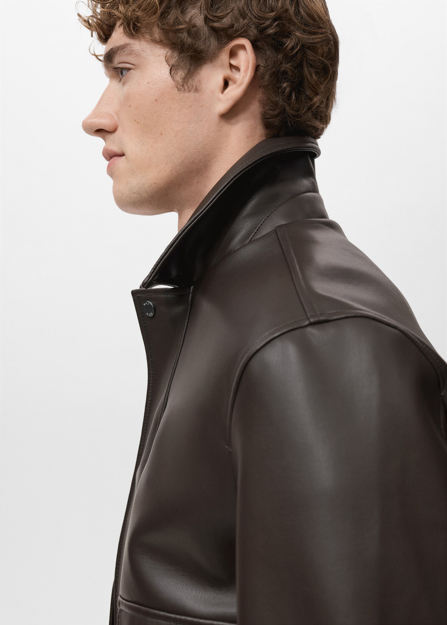 Τζάκετ από συνθετικό δέρμα με τσέπες - Λεπτομέρεια του προϊόντος 1