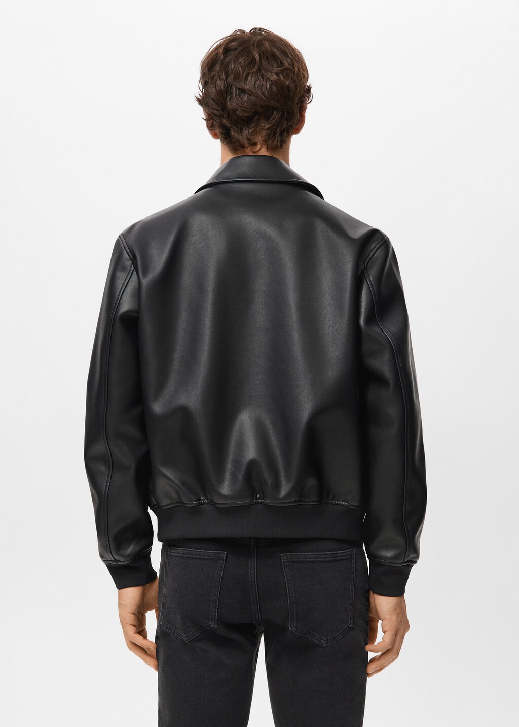 Faux-leather jacket with pockets - Men | MANGO USA