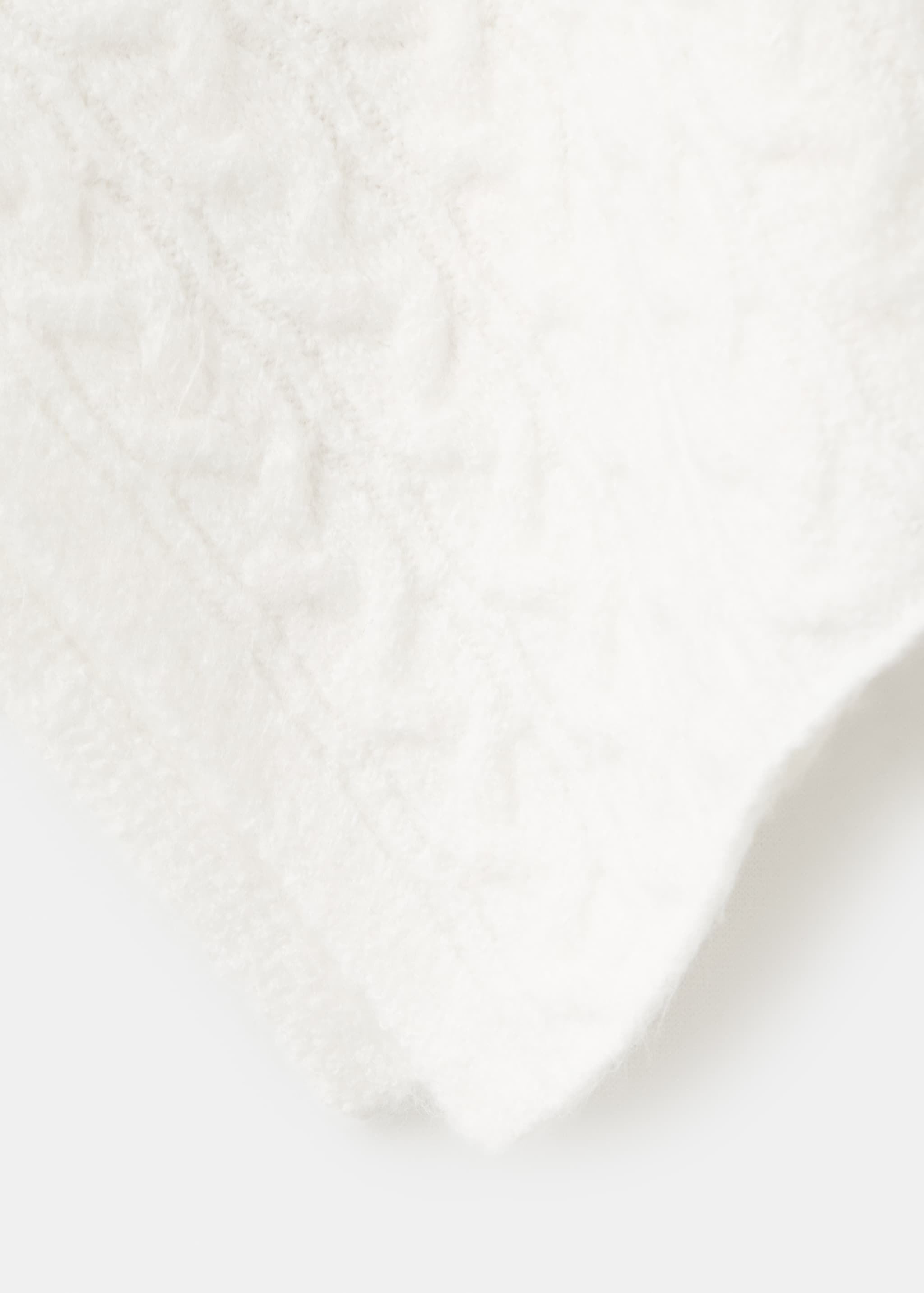 Cable-knit poncho - Details of the article 0, Off White. Ref: 27071179-00.