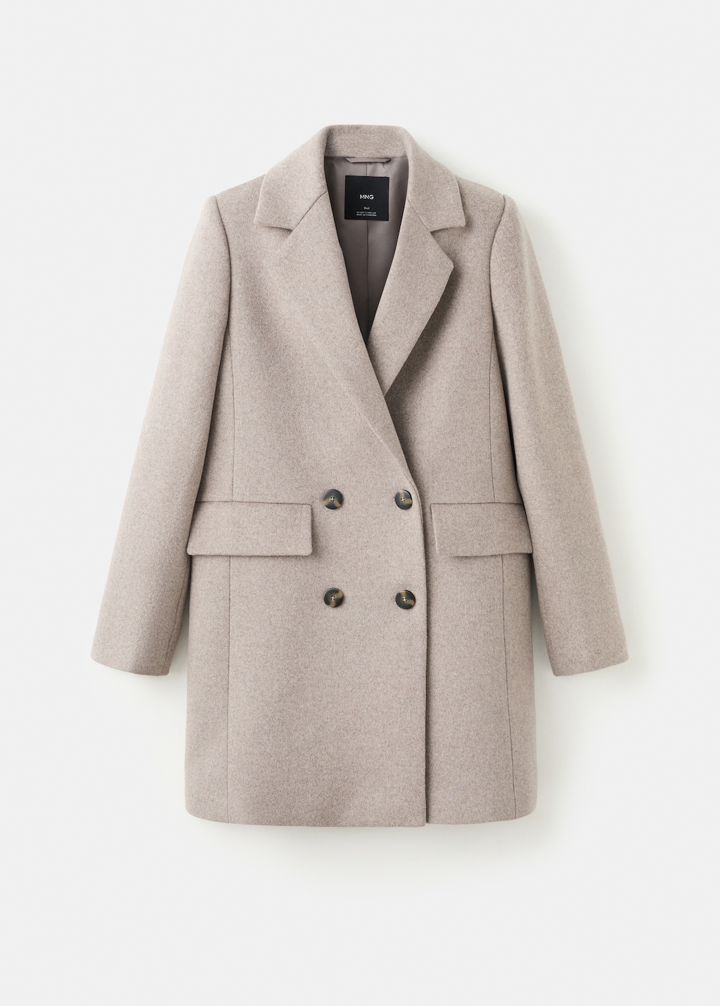 Mango Double-breasted wool blend coat thumbnail