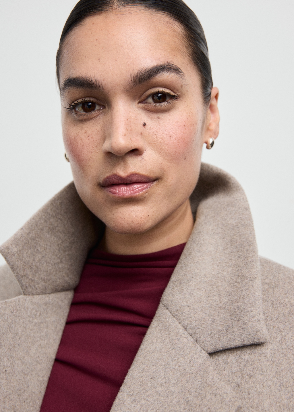 Mango Double-breasted wool blend coat thumbnail