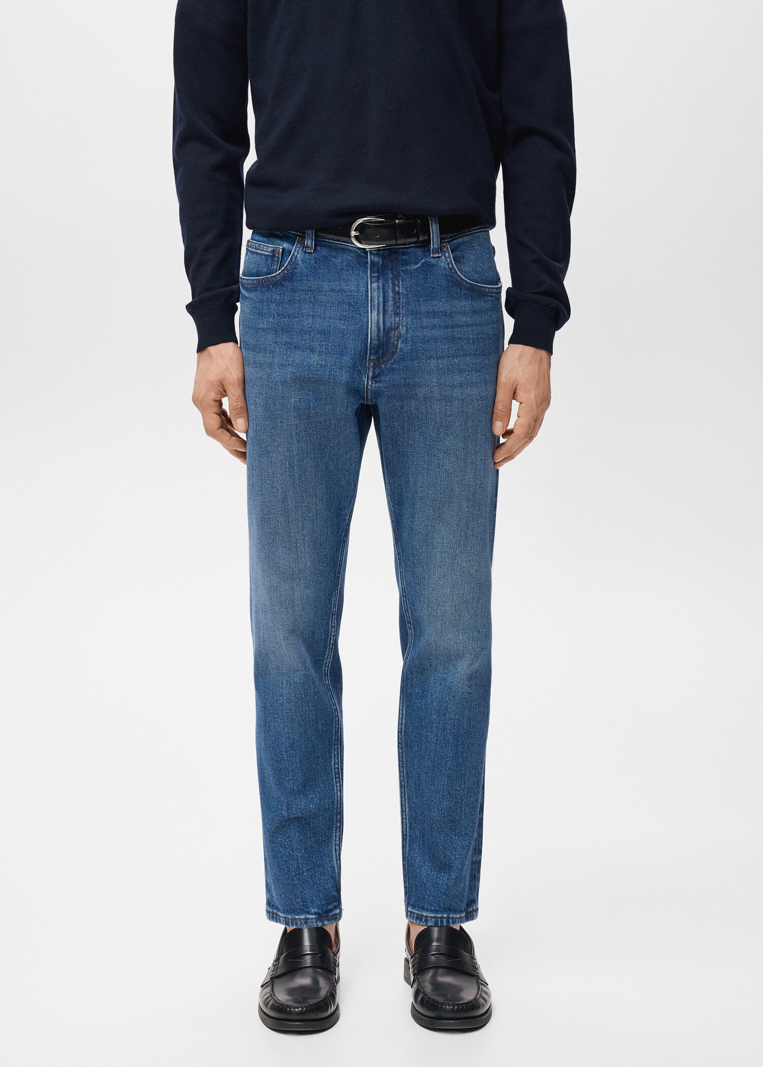 Ben cropped tapered-fit jeans - Medium plane