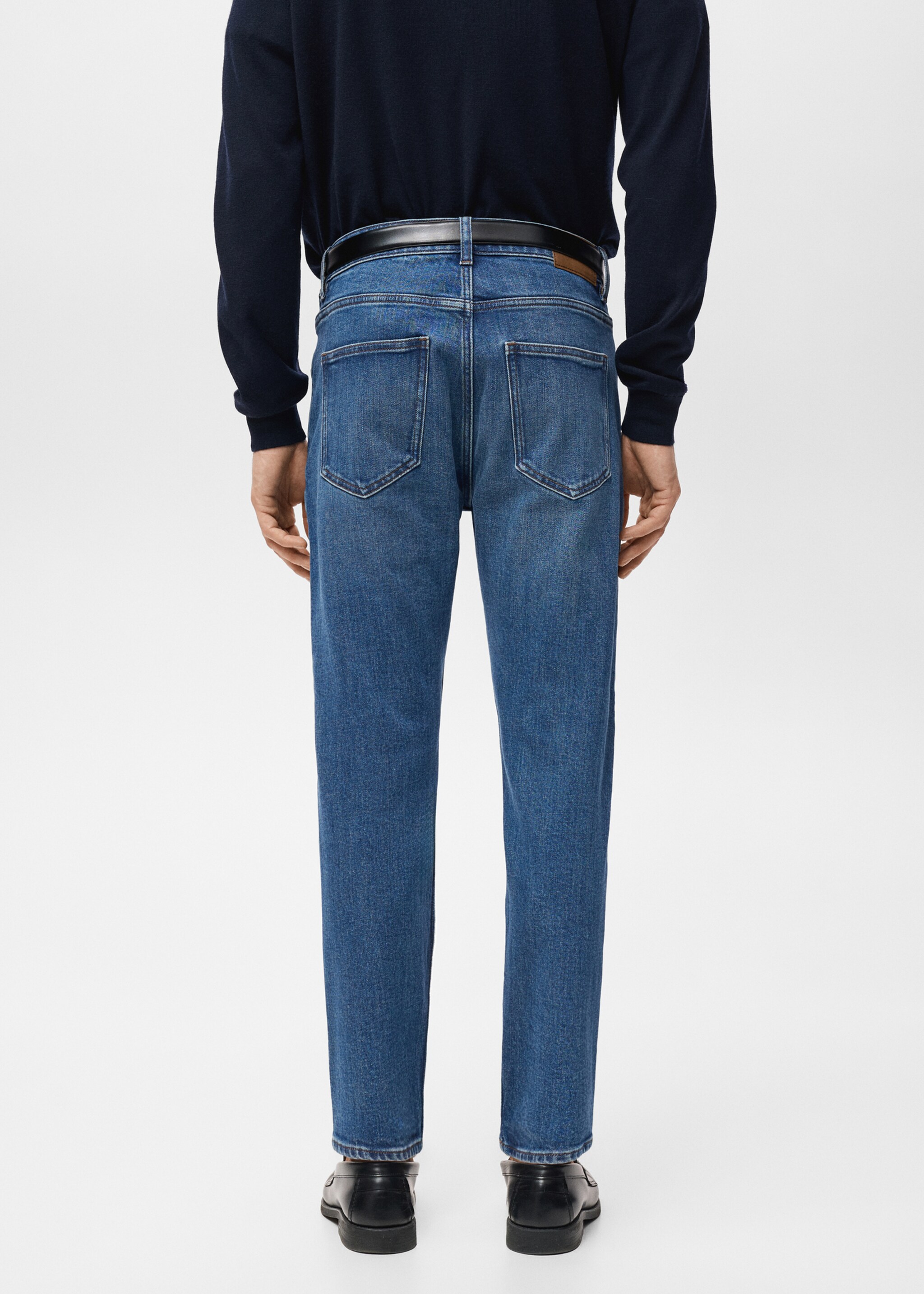 Ben cropped tapered-fit jeans - Reverse of the article, Medium Blue. Ref: 27071189-00.