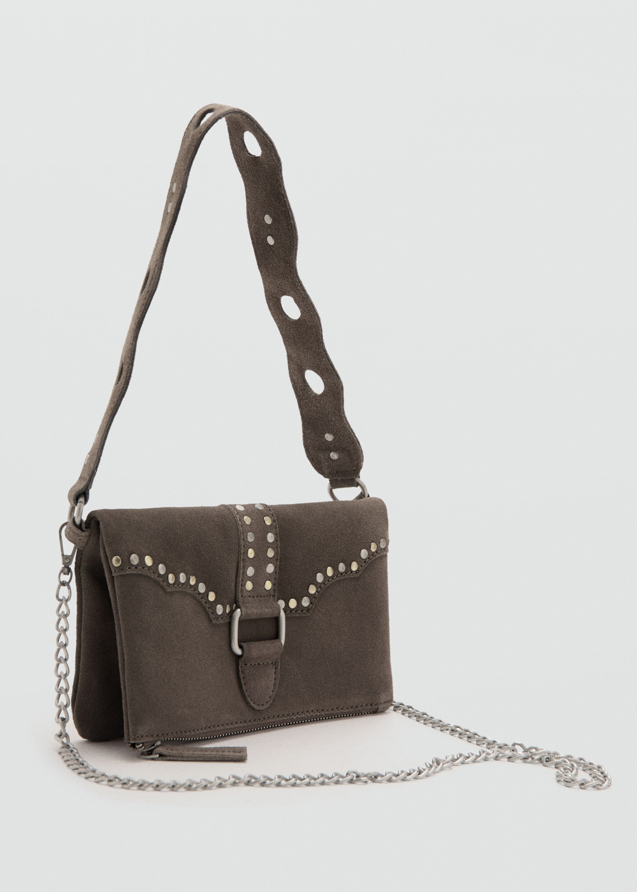 حقيبة جلدية بخرز - رؤية وسط, فحمي. Ref: 27071190-00.