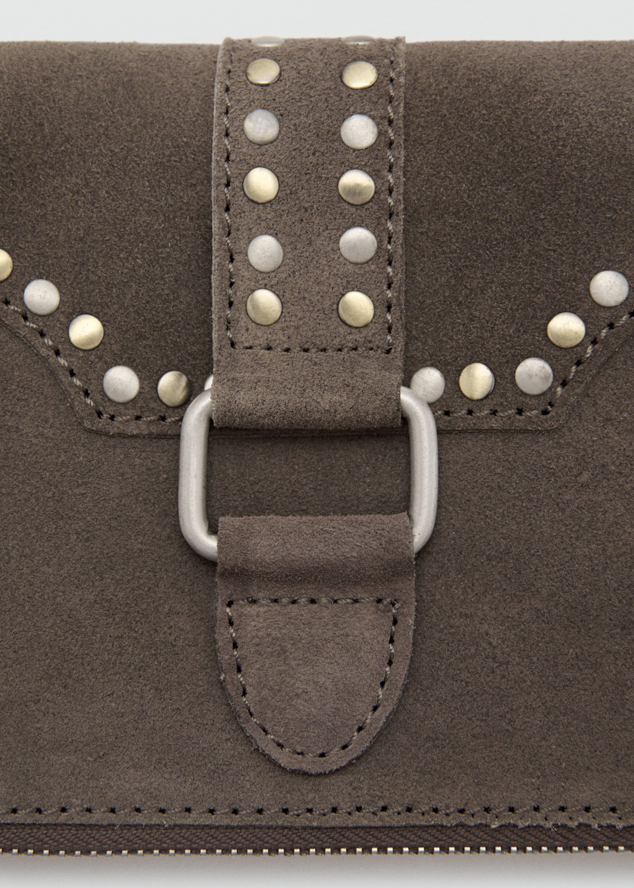 حقيبة جلدية بخرز - تفاصيل المنتج 1, فحمي. Ref: 27071190-00.